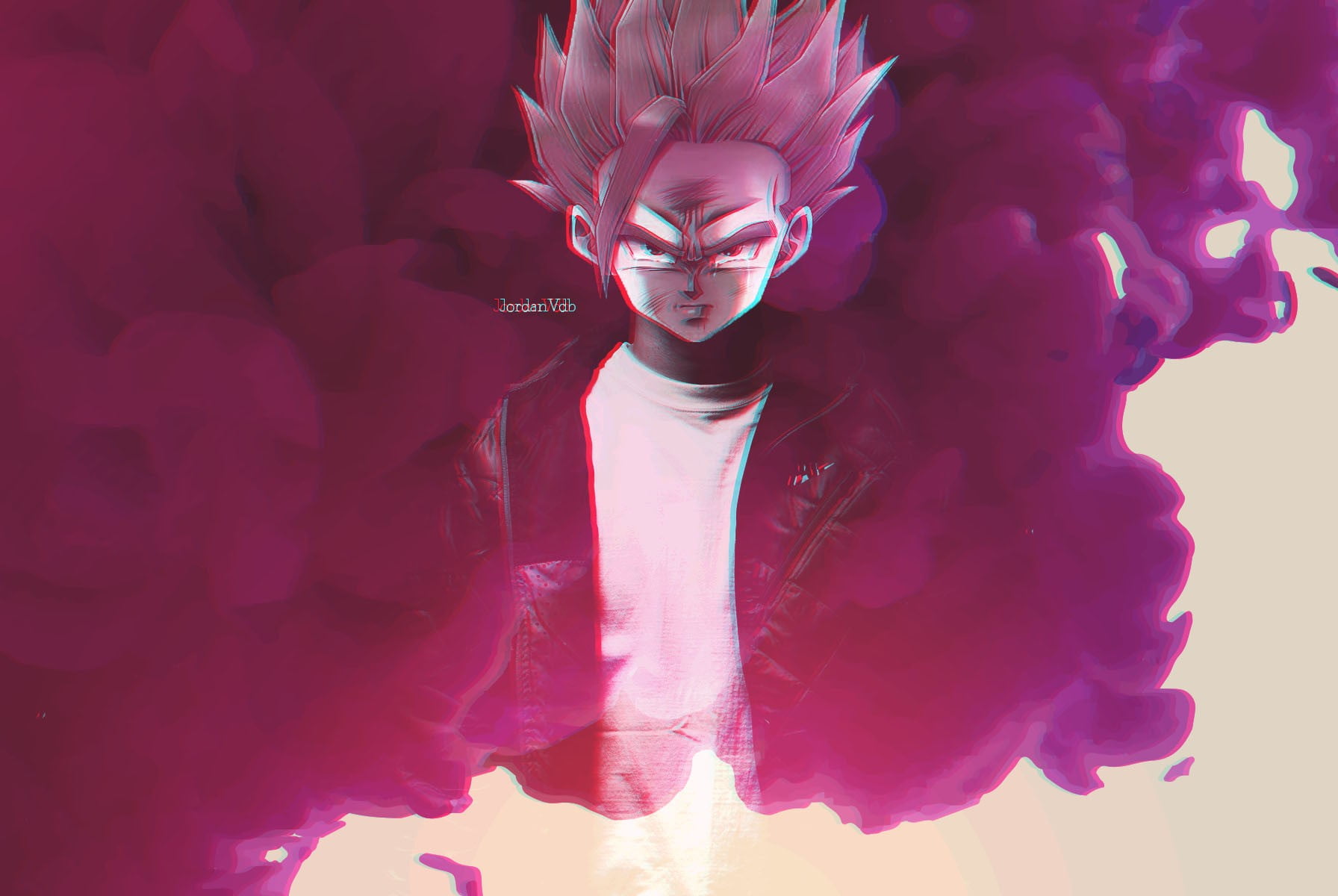 portrait, son, z, pink color, Dragon Ball, young adult, plant, indoors, 3D, red, flower, studio shot, vulnerability, digital composite, pink, HD Wallpaper