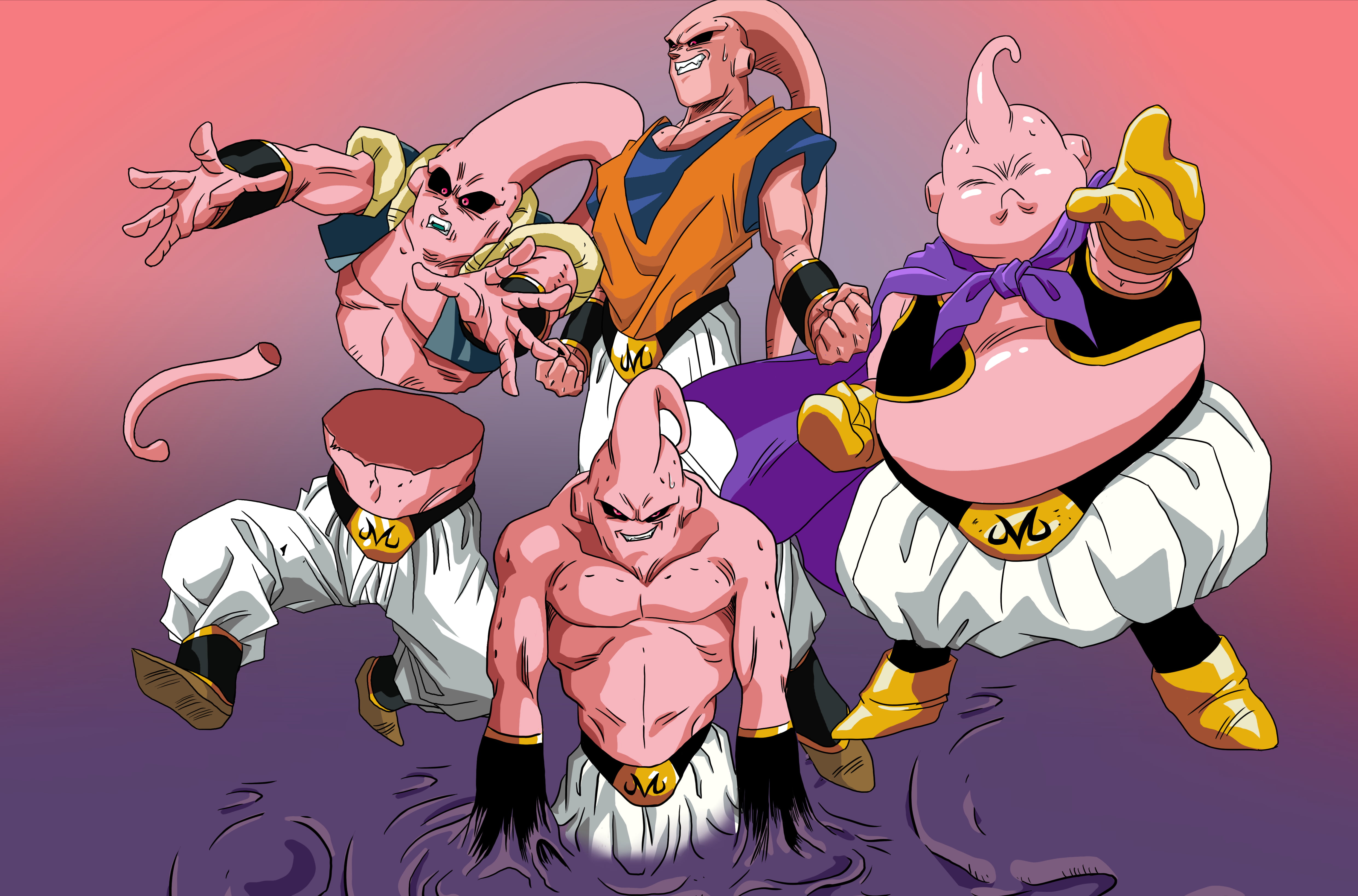 nature, teenager, mammal, purple, halloween, child, women, 4K, evolution, men, majin, people, Dragon Ball Z, animal wing, full length, witch, smiling, HD Wallpaper