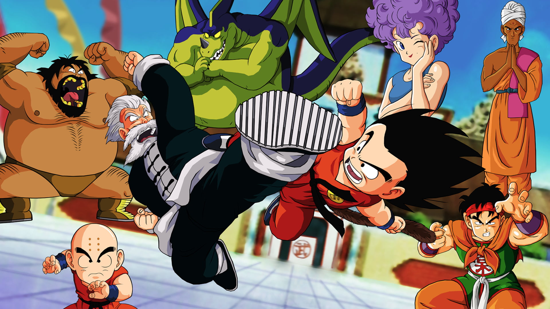 festival, women, outdoors, group, Yamcha (Dragon Ball), adult, leisure activity, Master Roshi (Dragon Ball), anime, day, people, lifestyles, dragonball, HD Wallpaper