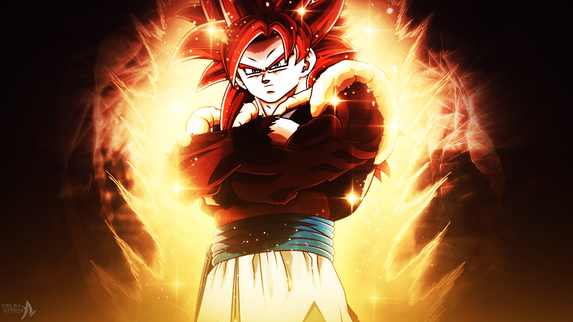 obscured face, sky, back lit, illuminated, nature, outdoors, sunlight, sports uniform, Dragon Ball GT, standing, 1080P, confidence, security, young adult, HD Wallpaper