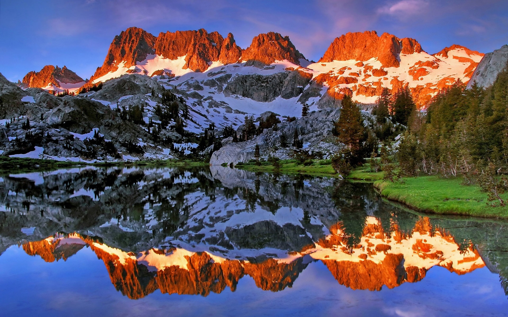 USA, Wilderness, California, Mountains, Adams, Ansel, Reflection, Lake, Ediza, 1080P, Water, HD Wallpaper