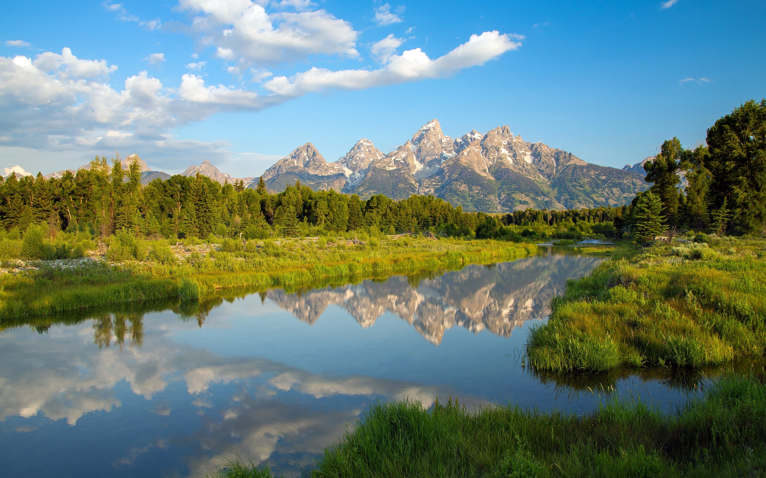 Wyoming, Park, Reflection, Mountains, National, Teton, Grand, 2K, Lake, HD Wallpaper