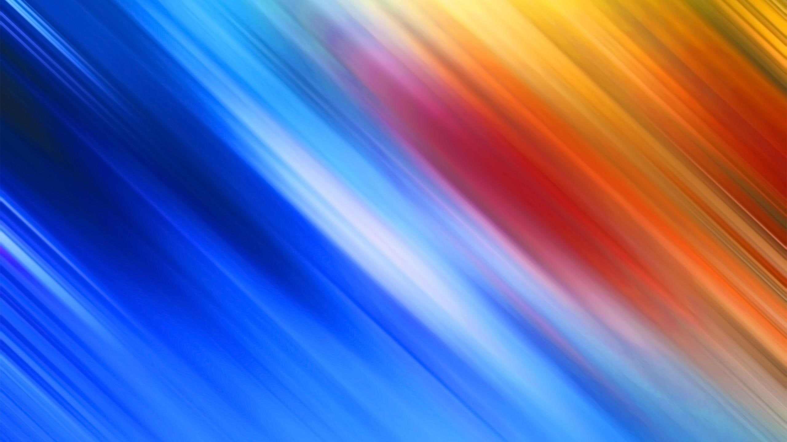 2K, blue, red, blur, colors, orange, blurry, 2560x1440, abstract, HD Wallpaper