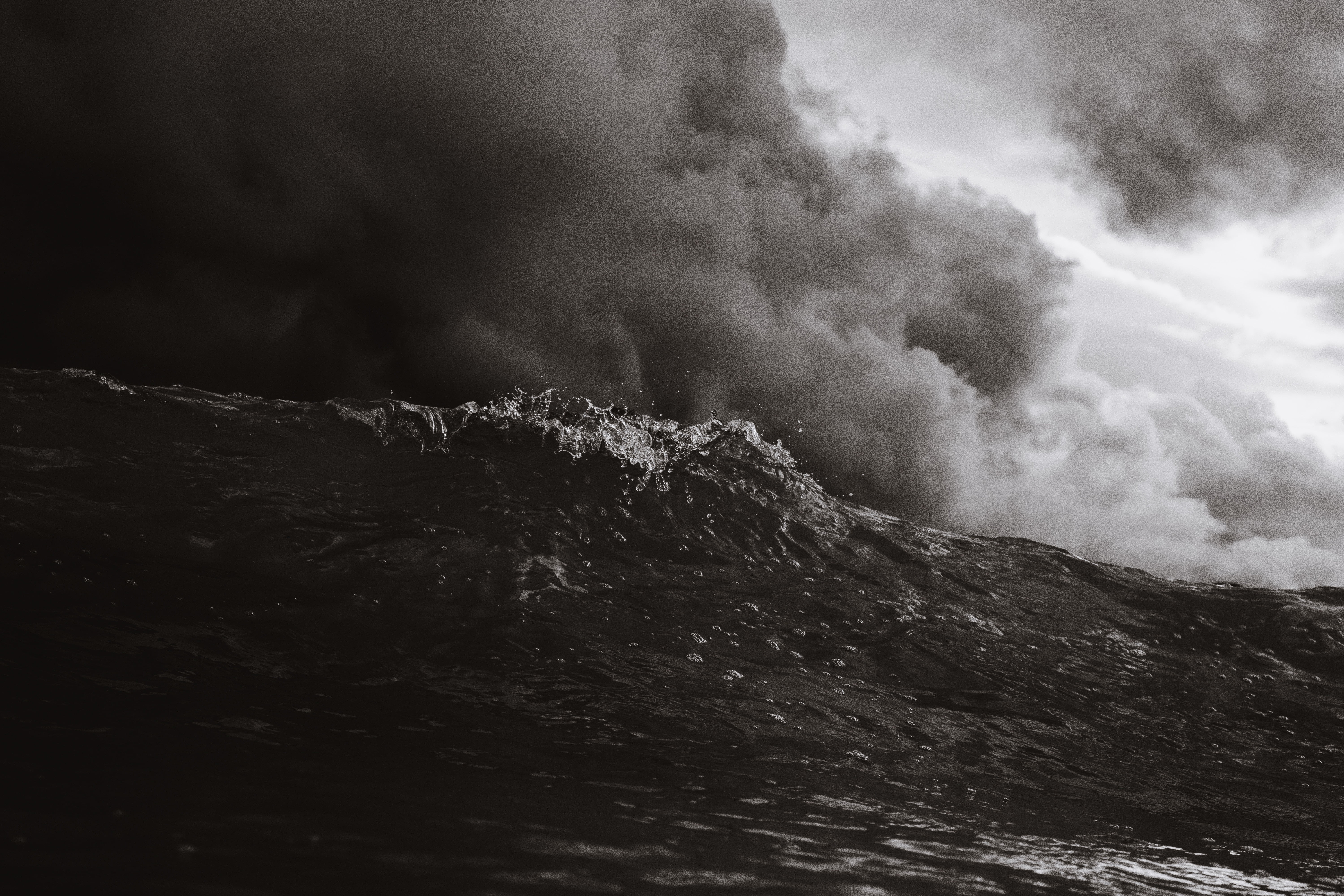 scenics - nature, smoke - physical structure, cloud - sky, monochrome, beauty in nature, ominous, Australia, volcano, outdoors, storm, mountain, landscape, HD Wallpaper