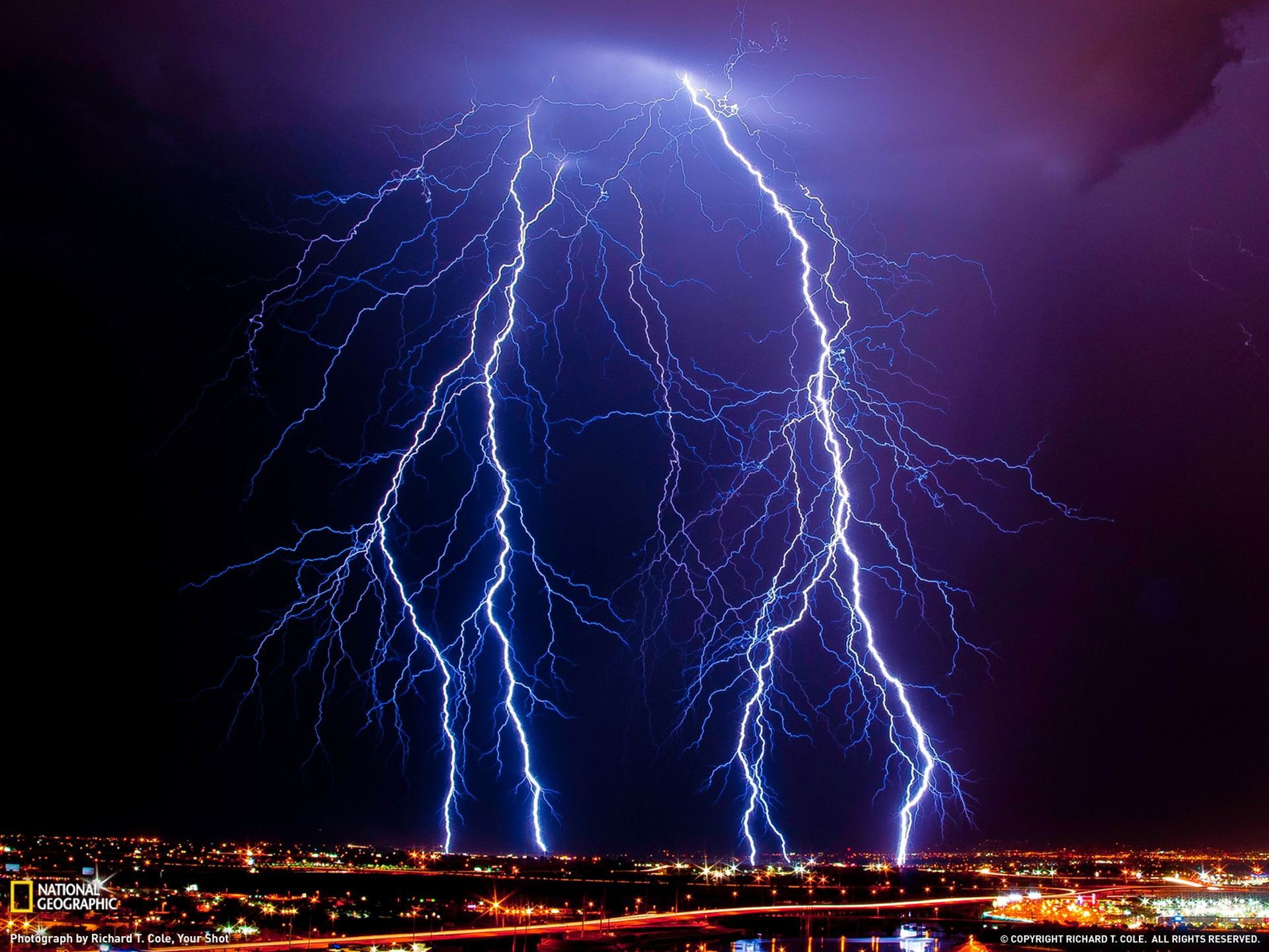 still, geographic, built structure, city, night, 1080P, lightning, motion, storm, show, beauty in nature, strike, illuminated, no people, sky, national, HD Wallpaper