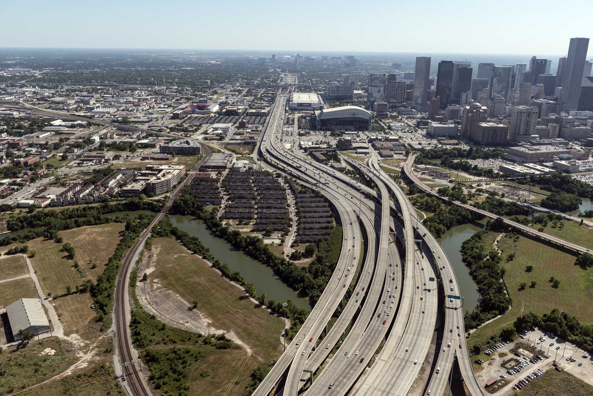 aerial view, street, photography, travel, elevated road, motion, concrete, roads, 1080P, multi, office building exterior, modern, traffic, city, business, HD Wallpaper