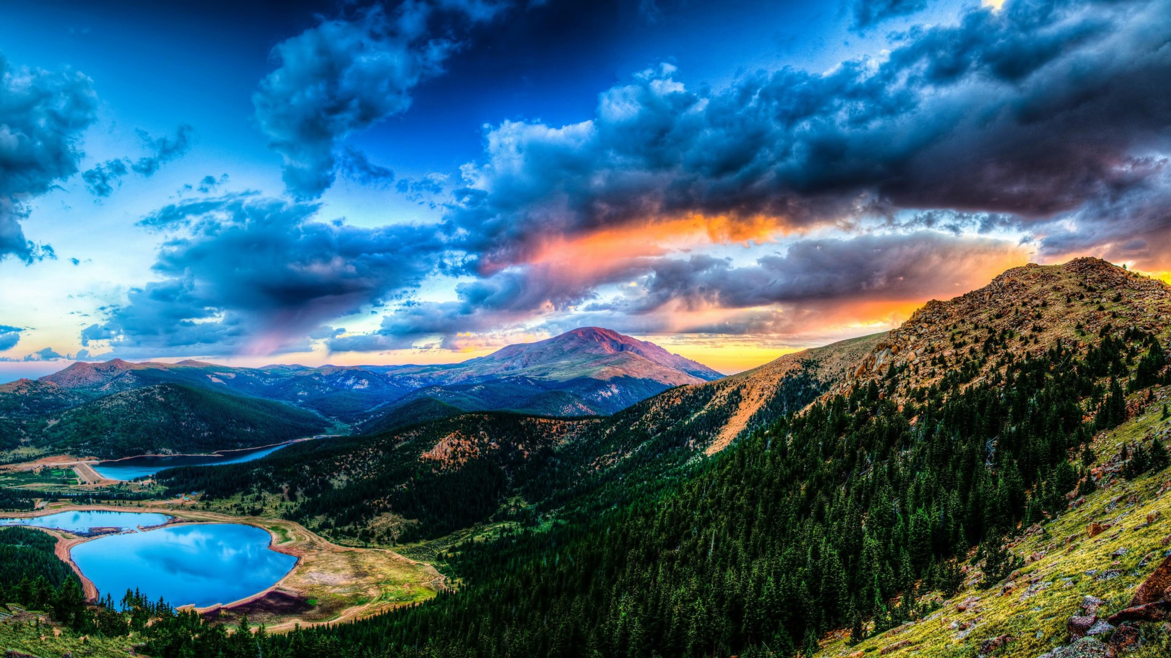 scenics - nature, cloud, natural elevation, vacation, tourism, travel, clouds, tranquility, mountain, rock, park, travel destinations, forest, field, valley, HD Wallpaper