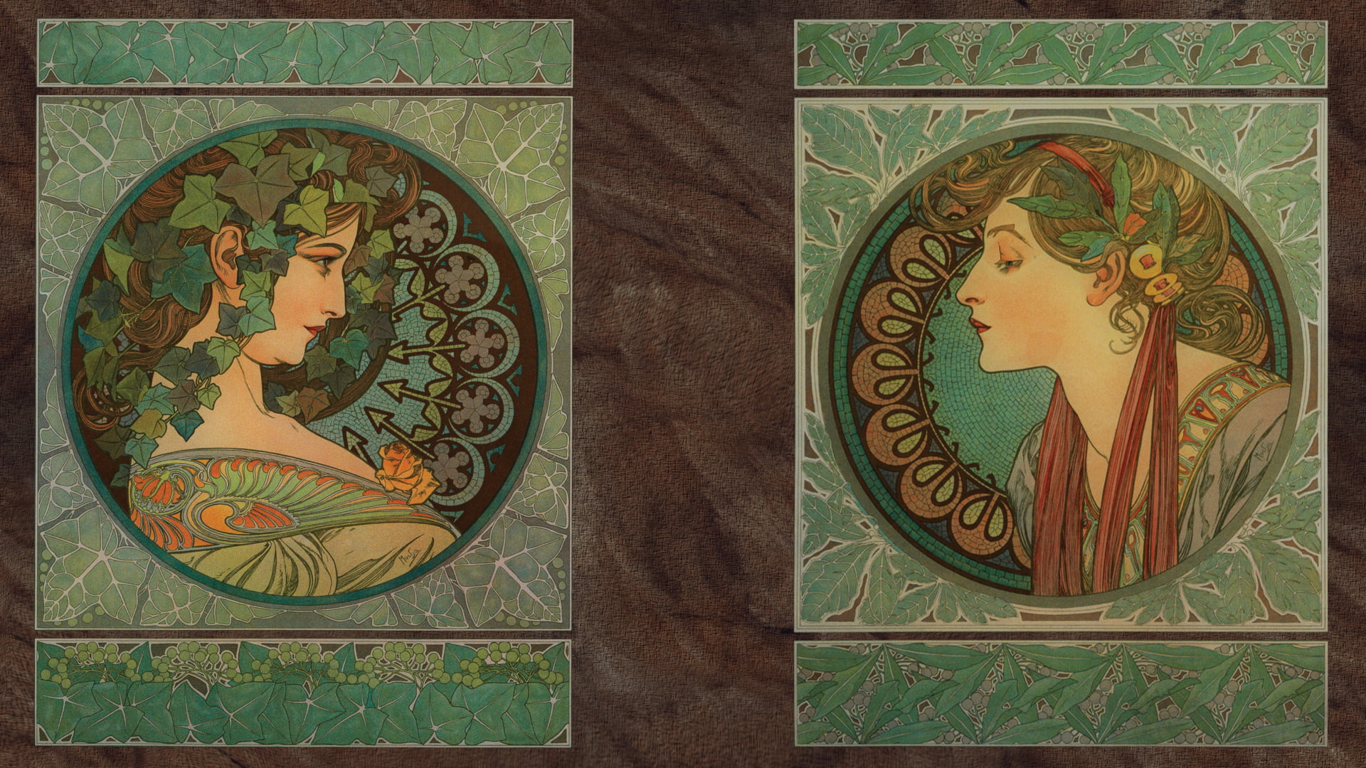 artwork, fantasy girl, Alphonse Mucha, 1080P, Traditional Artwork, women, HD Wallpaper