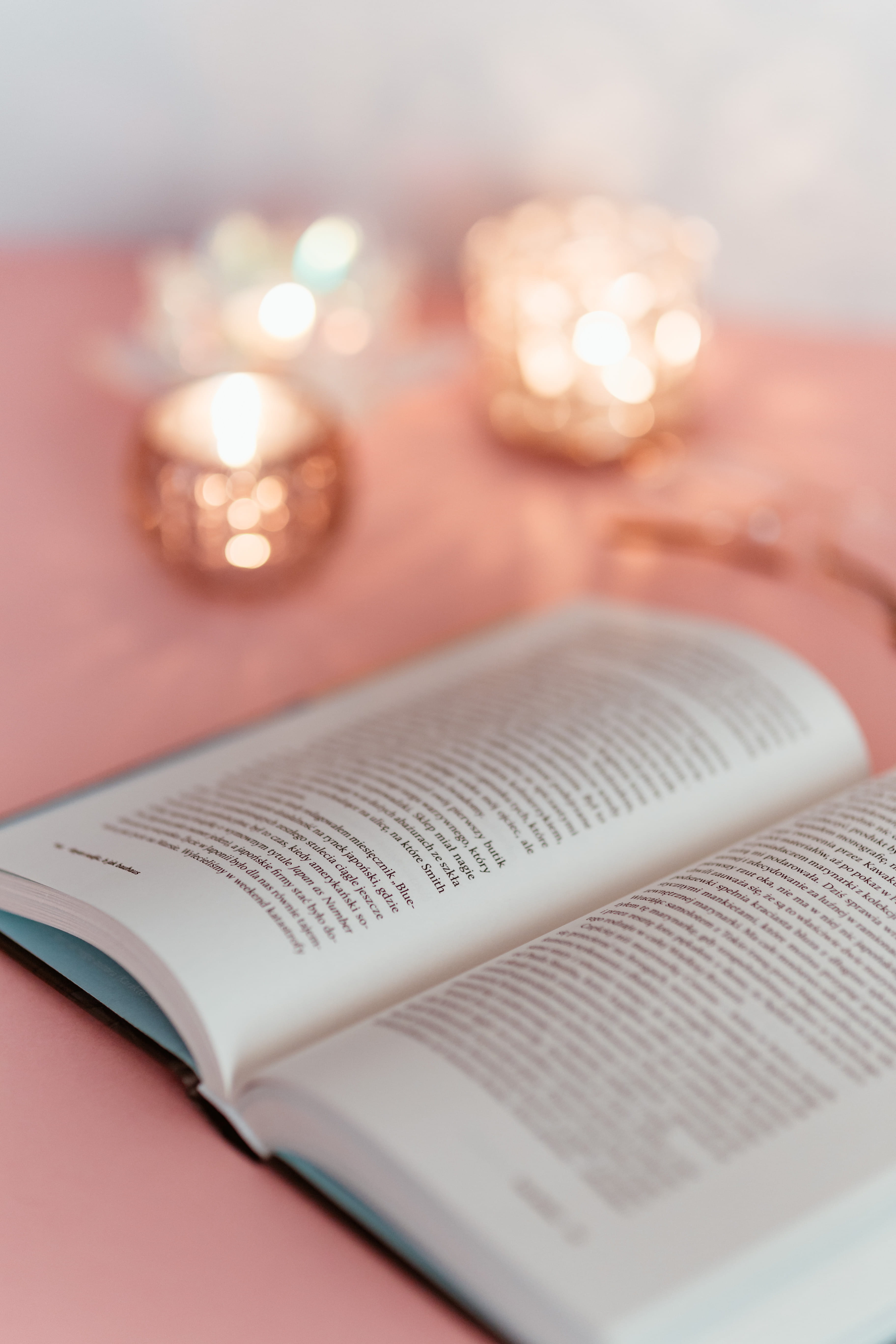 education, learning, candle, luxury, paper, selective focus, light - natural phenomenon, religion, pink backgound, glasses, open, close-up, study, 5K, Phone HD Wallpaper