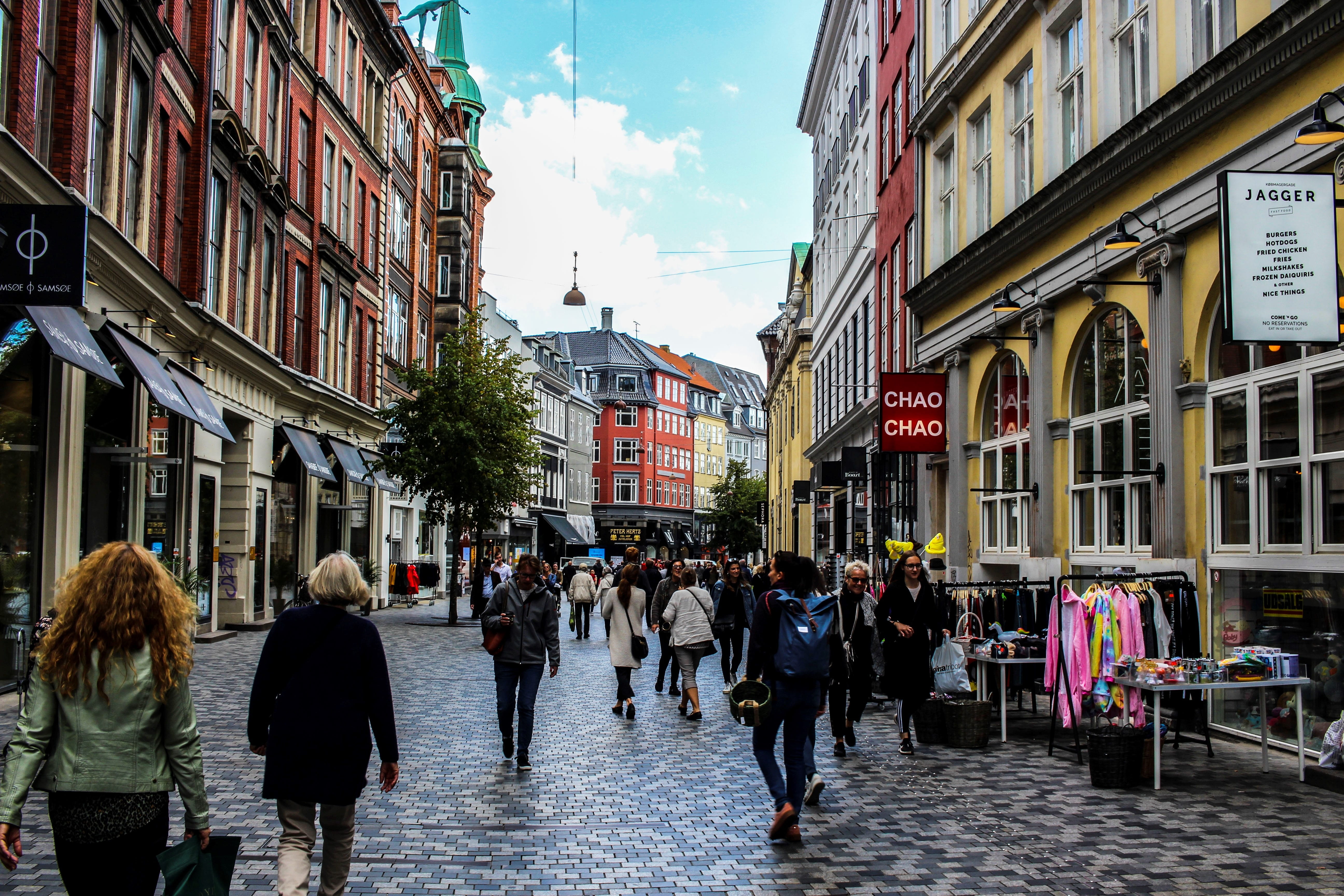 passage, copenhagen, architecture, stroll, multicultural, alley, building, consumption, crowd, adult, denmark, large group of people, society, hauswand, HD Wallpaper