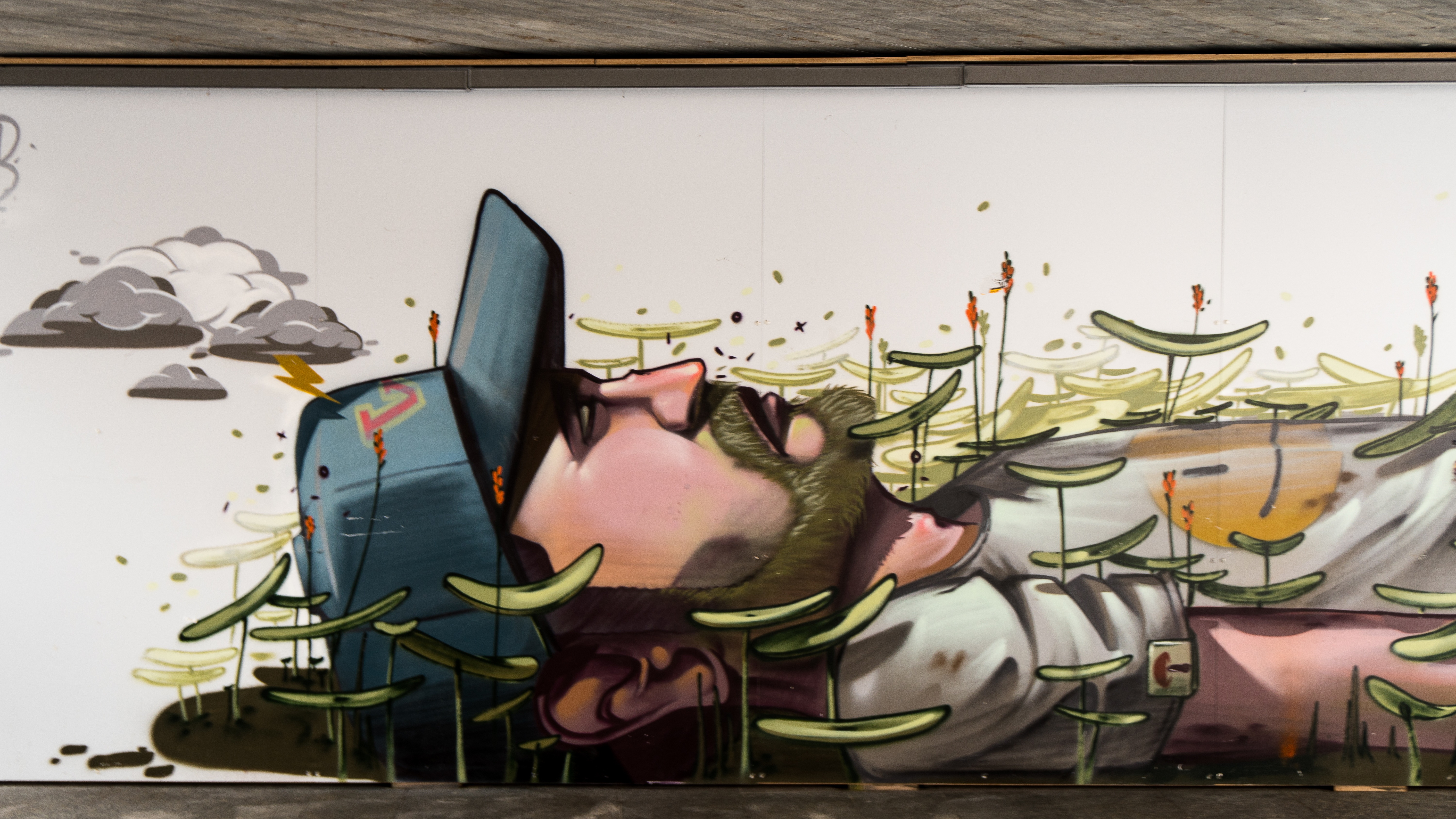representation, mural, art, man, painted, relaxation, head, real people, decoration, murals, women, painted wall, hairstyle, street art, modern art, artfully, HD Wallpaper