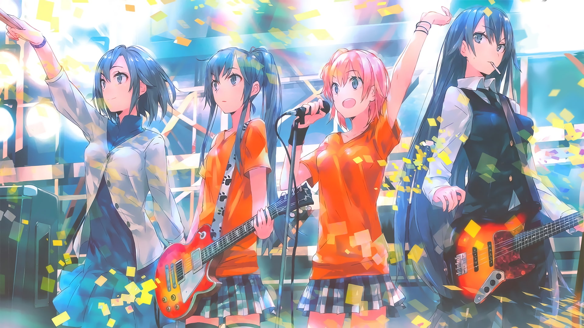 costume, enjoyment, women, indoors, adult, Yahari Ore no Seishun Love Comedy wa Machigatteiru, nightlife, multi colored, group of people, people, togetherness, HD Wallpaper