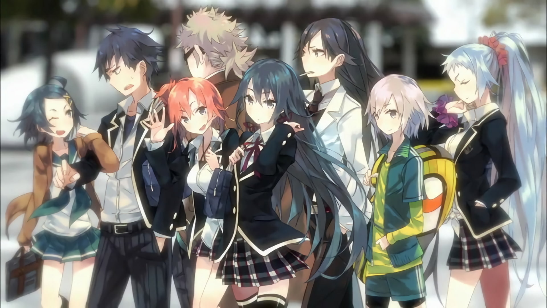 1080P, Hikigaya Hachiman, Totsuka Saika, anime girls, anime boys, Yukinoshita Yukino, Yahari Ore no Seishun Love Comedy wa Machigatteiru, Yuigahama Yui, HD Wallpaper
