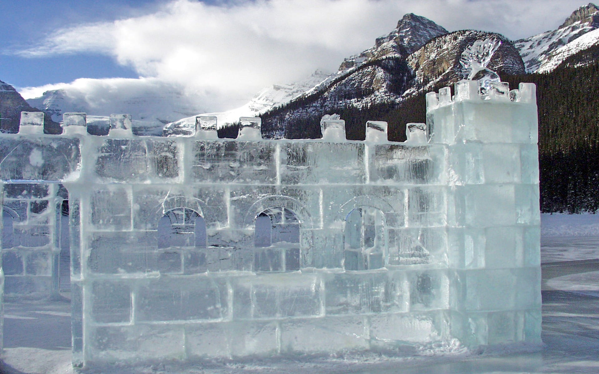 environment, icicle, clear, snowing, no people, glass, mountain, Glacier, winter, frozen, canada, scenics - nature, beauty in nature, rocky mountains, building exterior, HD Wallpaper