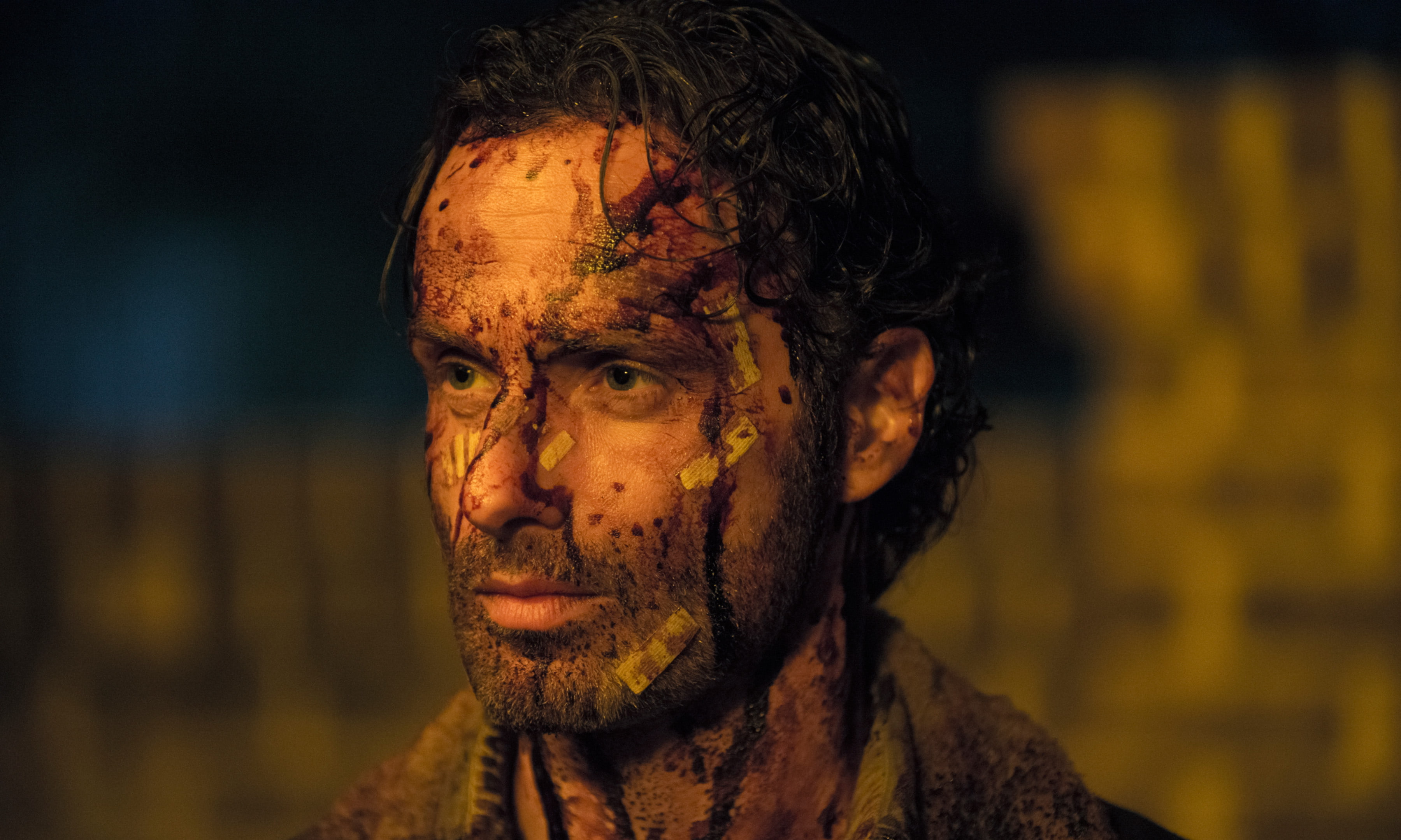 the walking dead, bloody, rick grimes, 2K, HD Wallpaper