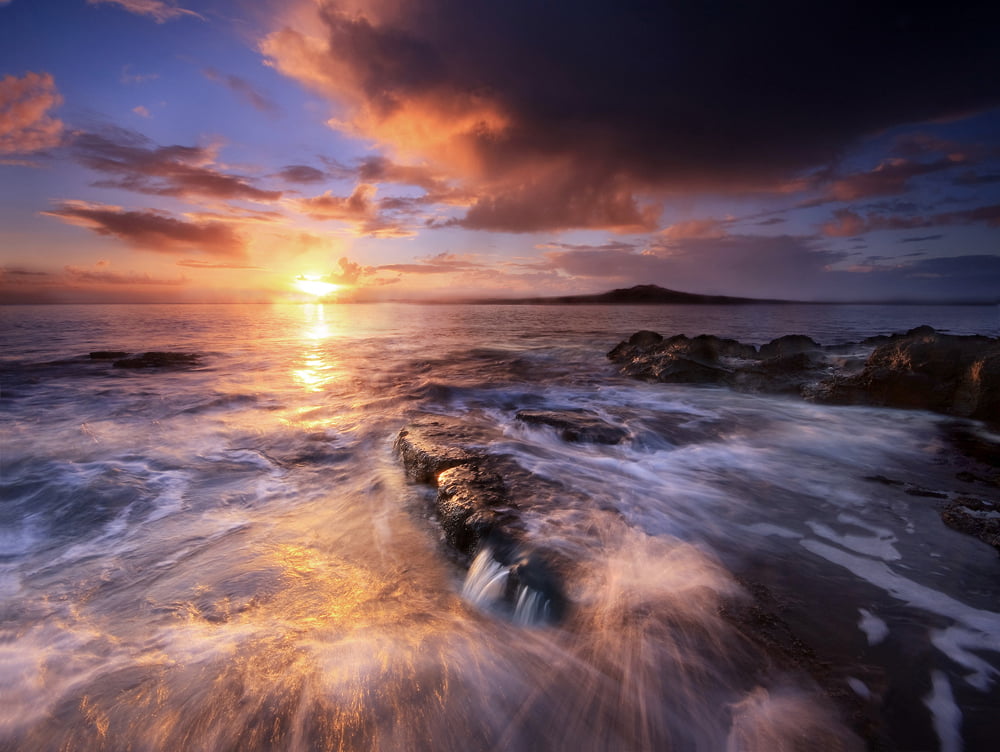 beauty In Nature, nz, rock - Object, beach, nature, coastline, Morning Rush, seashore, auckland, rock, rock formation, sunrise - Dawn, sunrise, formation, HD Wallpaper