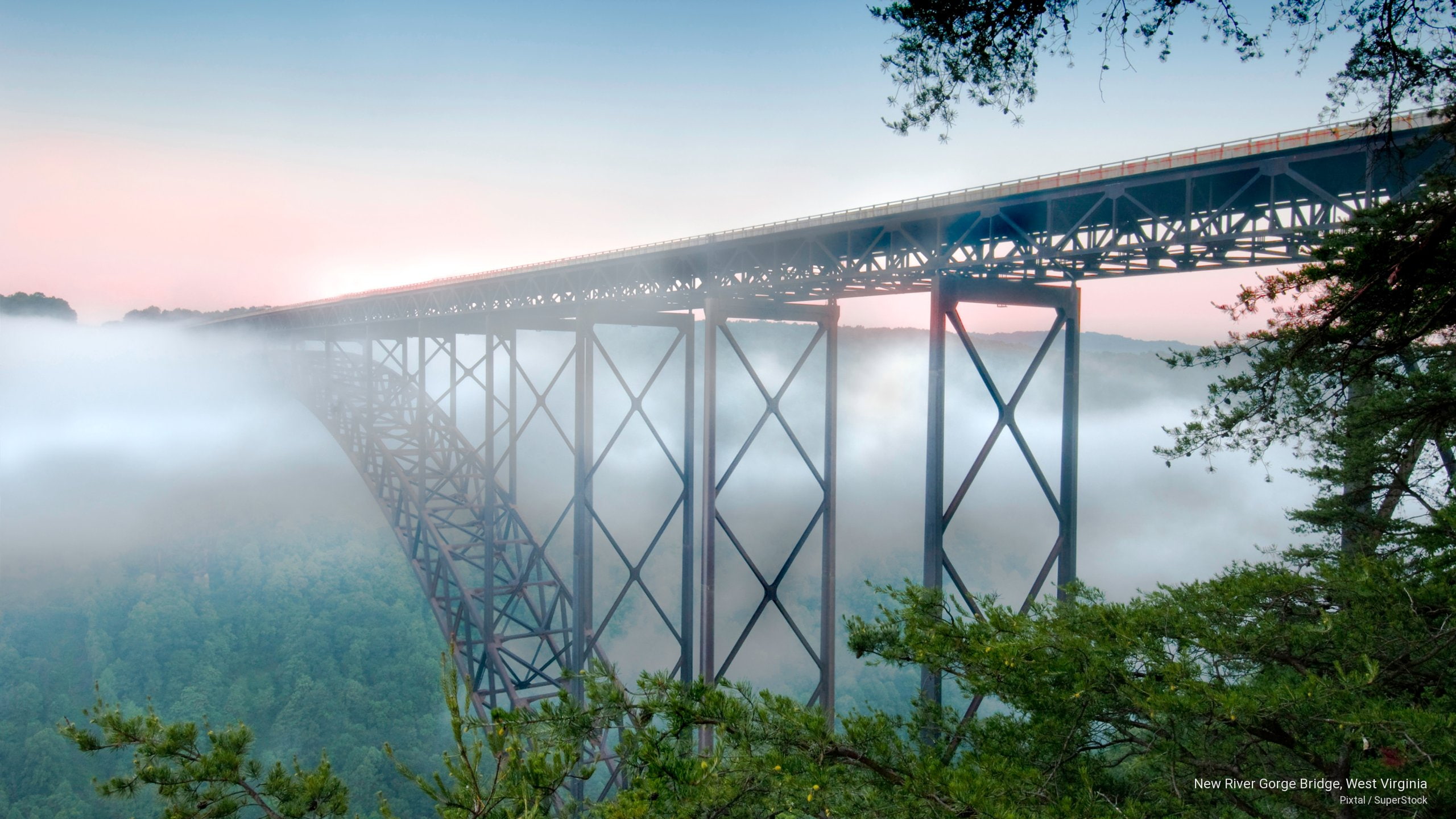 river, Architecture, 2K, new, west, virginia, bridge, gorge, HD Wallpaper