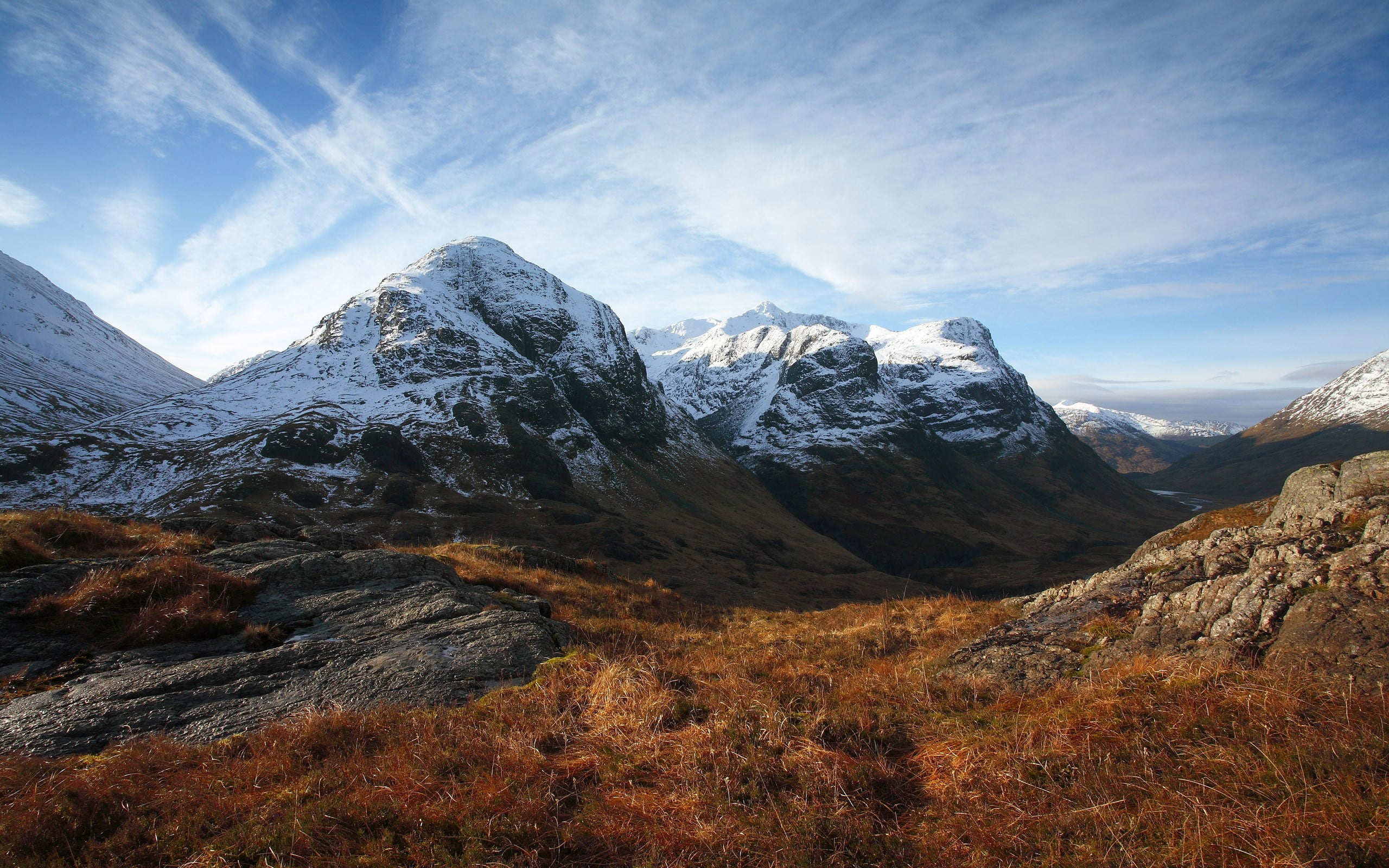 Scotland, no people, glen coe, tranquil scene, nature, cloud - sky, sky, mountain peak, landscape, scenics - nature, 2K, beauty in nature, non-urban scene, HD Wallpaper