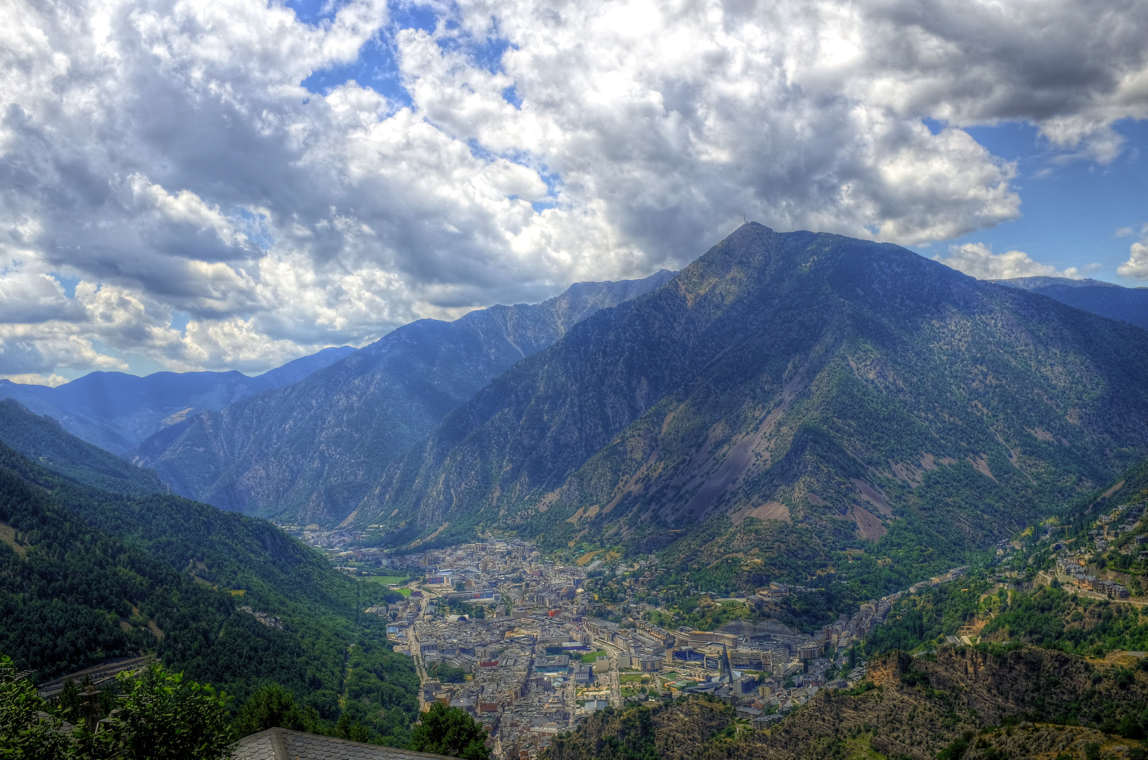 andorra, no people, land, day, non-urban scene, mountain peak, tonemap, tranquil scene, outdoors, sky, environment, 4K, scenics - nature, tranquility, HD Wallpaper