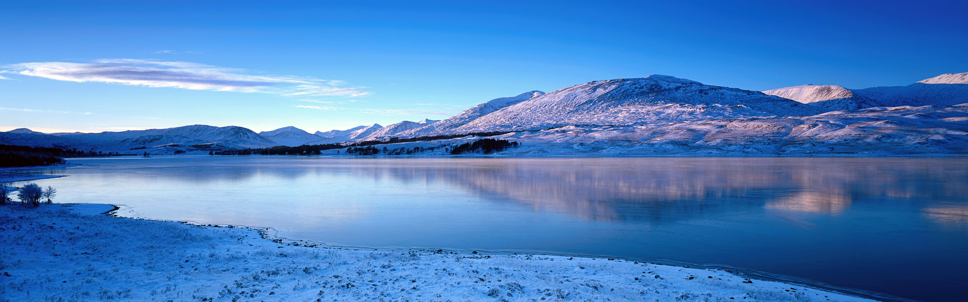 UK, Mountains, Coe, Winter, Scotland, Snow, River, Glen, 4K, HD Wallpaper