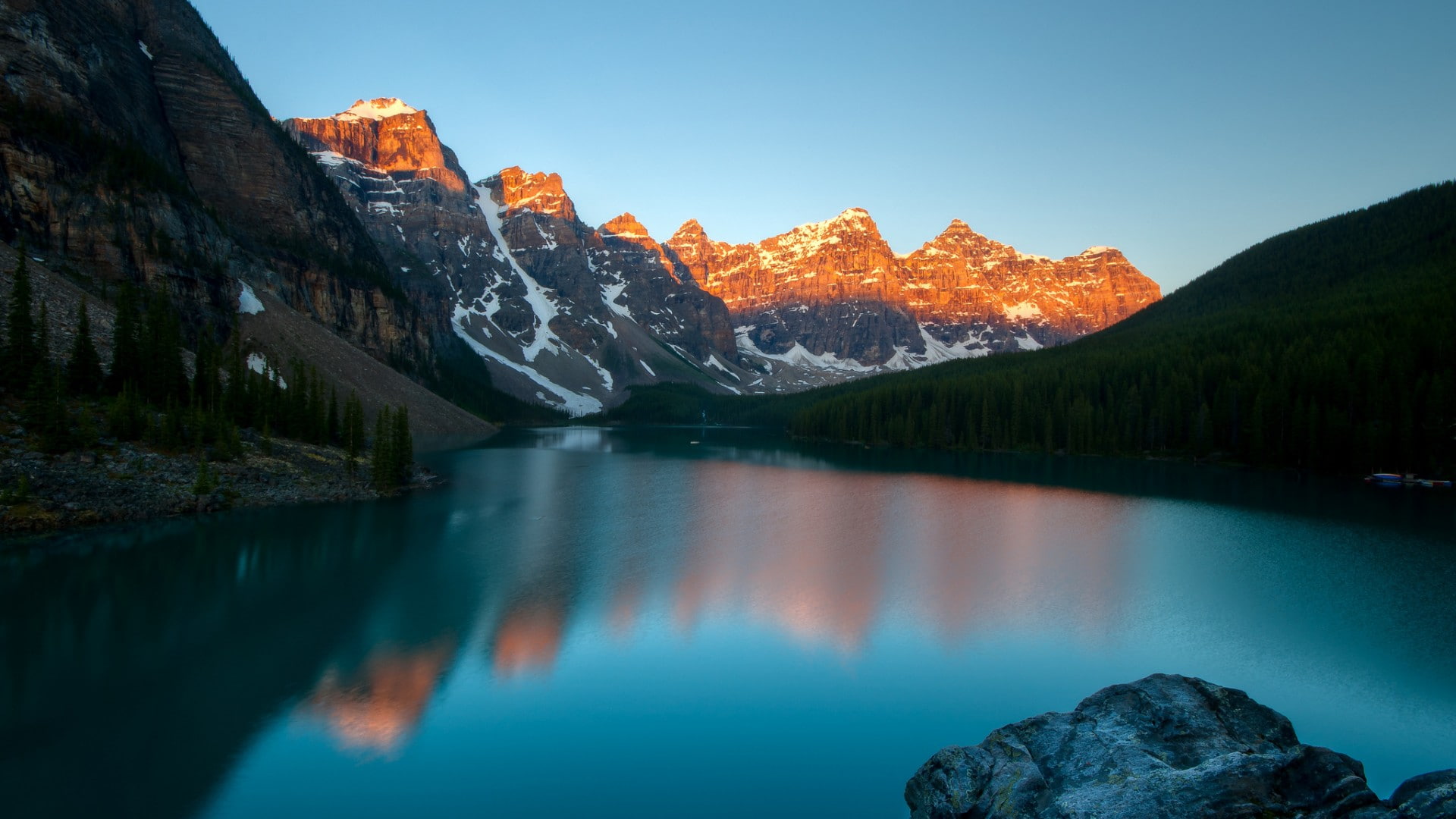 lake, national, banff national park, moraine lake, ten, valley, park, banff, 1080P, moraine, peaks, valley of the ten peaks, HD Wallpaper