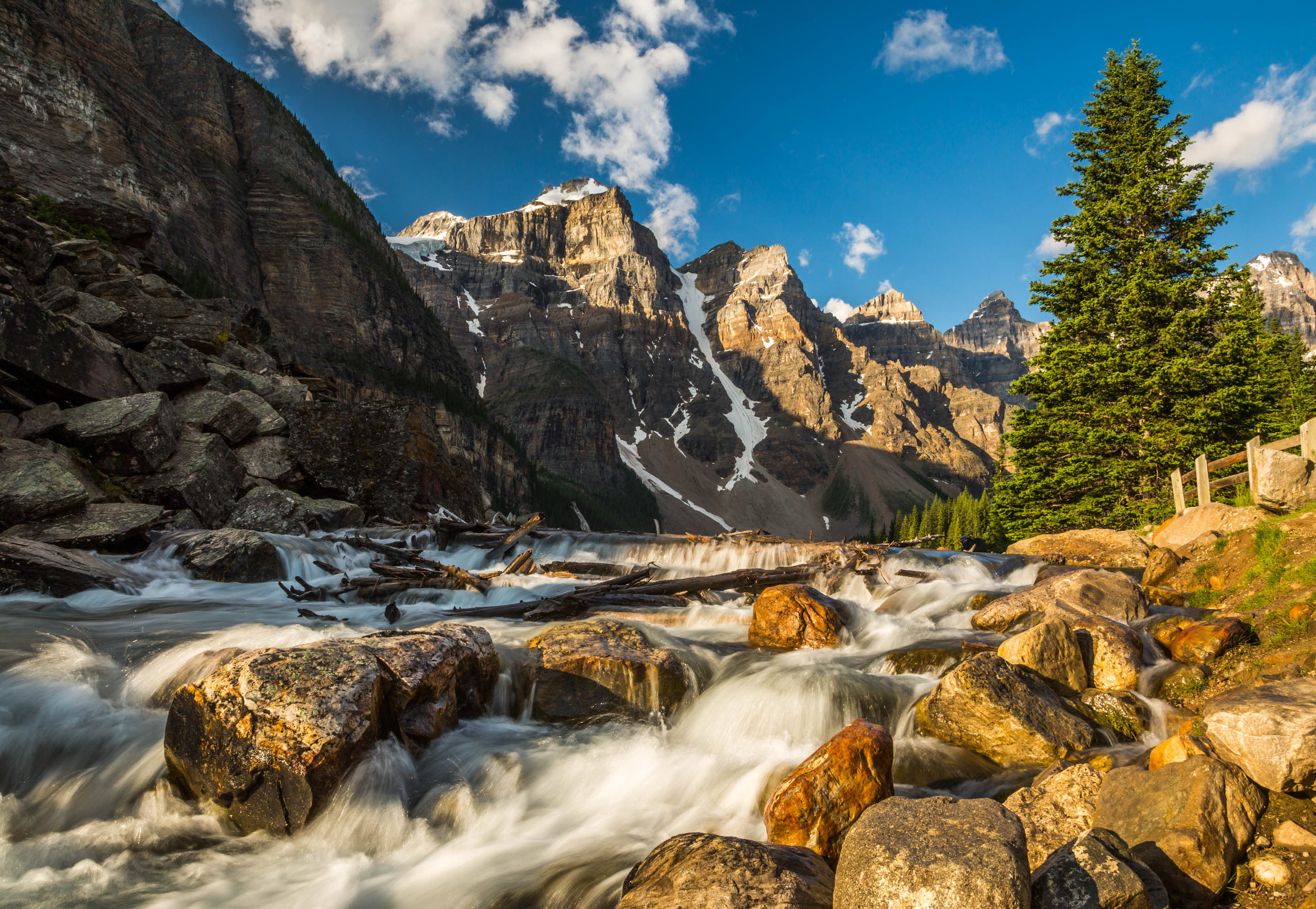 blue, mountain Peak, non-urban scene, outdoors, snow, waterfall, pine, valley, national Park, travel Destinations, yosemite National Park, scenics, flowing water, HD Wallpaper