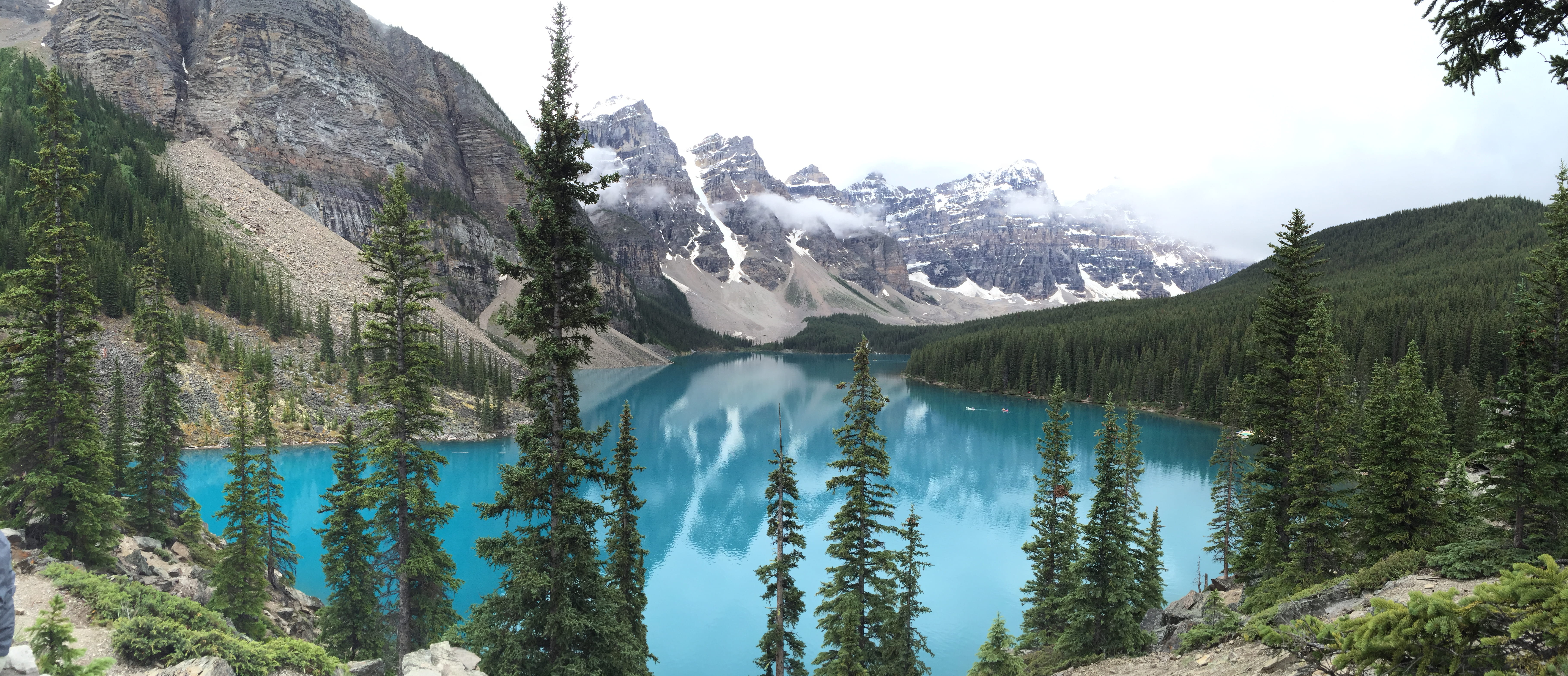 land, tranquil scene, lake, lake louise, cold temperature, moraine lake, woodland, water, canada, plant, no people, reflection, valley of the ten peaks, HD Wallpaper