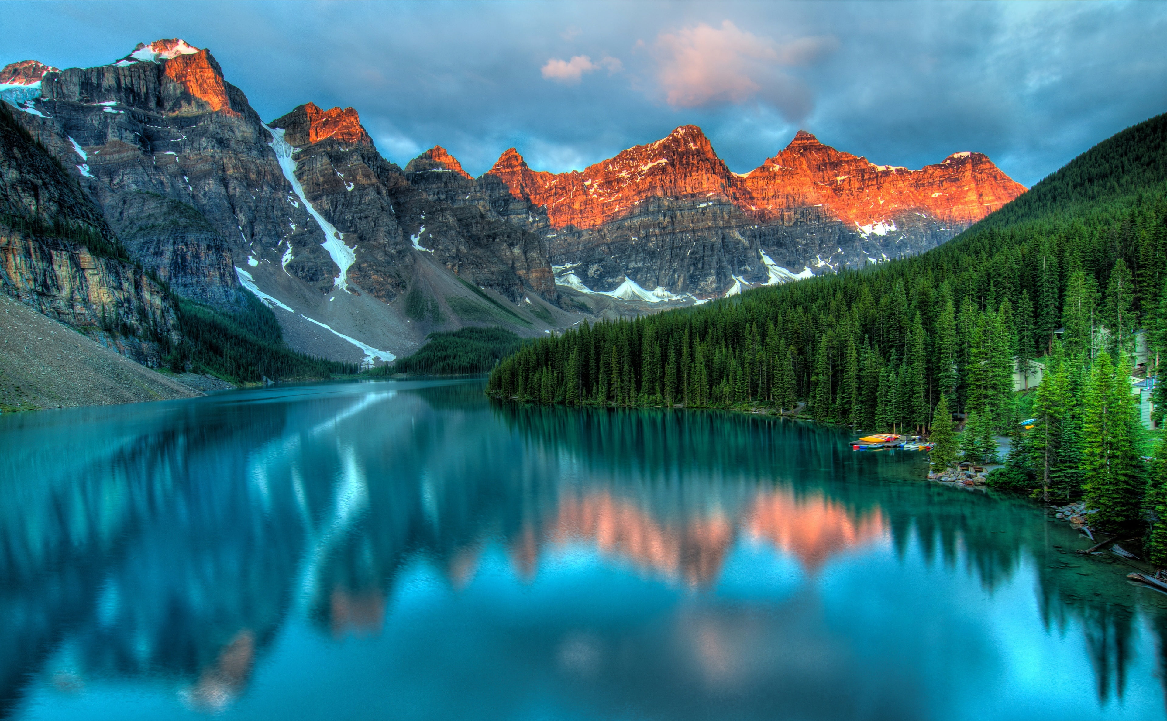 Blue, Moraine, nature, plant, mountain range, beauty in nature, Alberta, landscape, idyllic, Peaks, environment, glacial, turquoise colored, reflection, HD Wallpaper