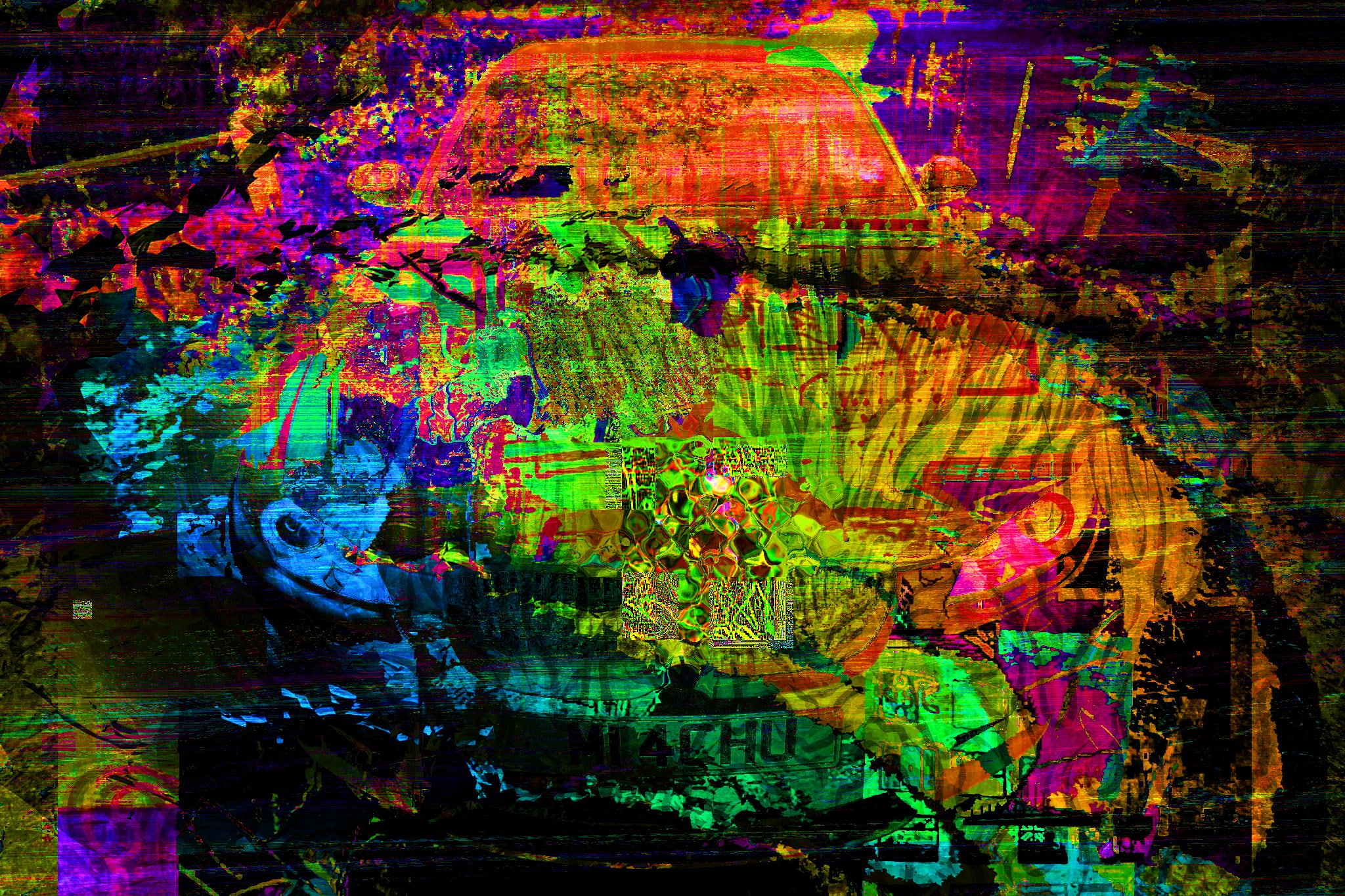 colors, glitch, 1080P, bright, art, glitch art, HD Wallpaper