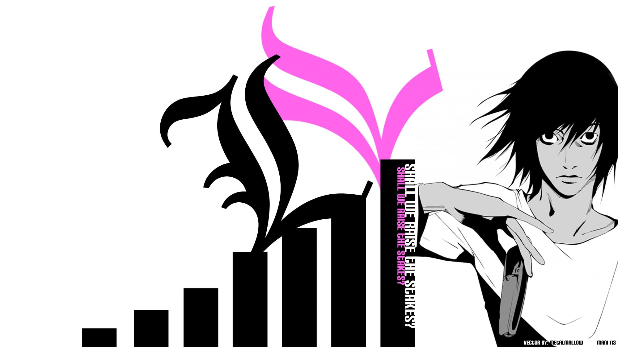 1080P, side view, selective coloring, indoors, l, anime, studio shot, graffiti, deathnote, growth, hairstyle, communication, built structure, HD Wallpaper
