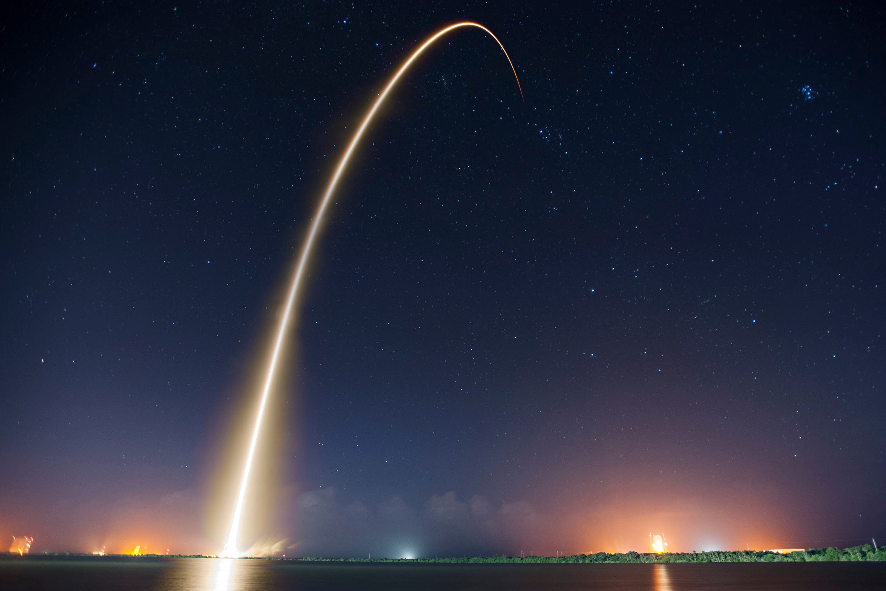 Falcon 9, rocket, 2K, SpaceX, HD Wallpaper