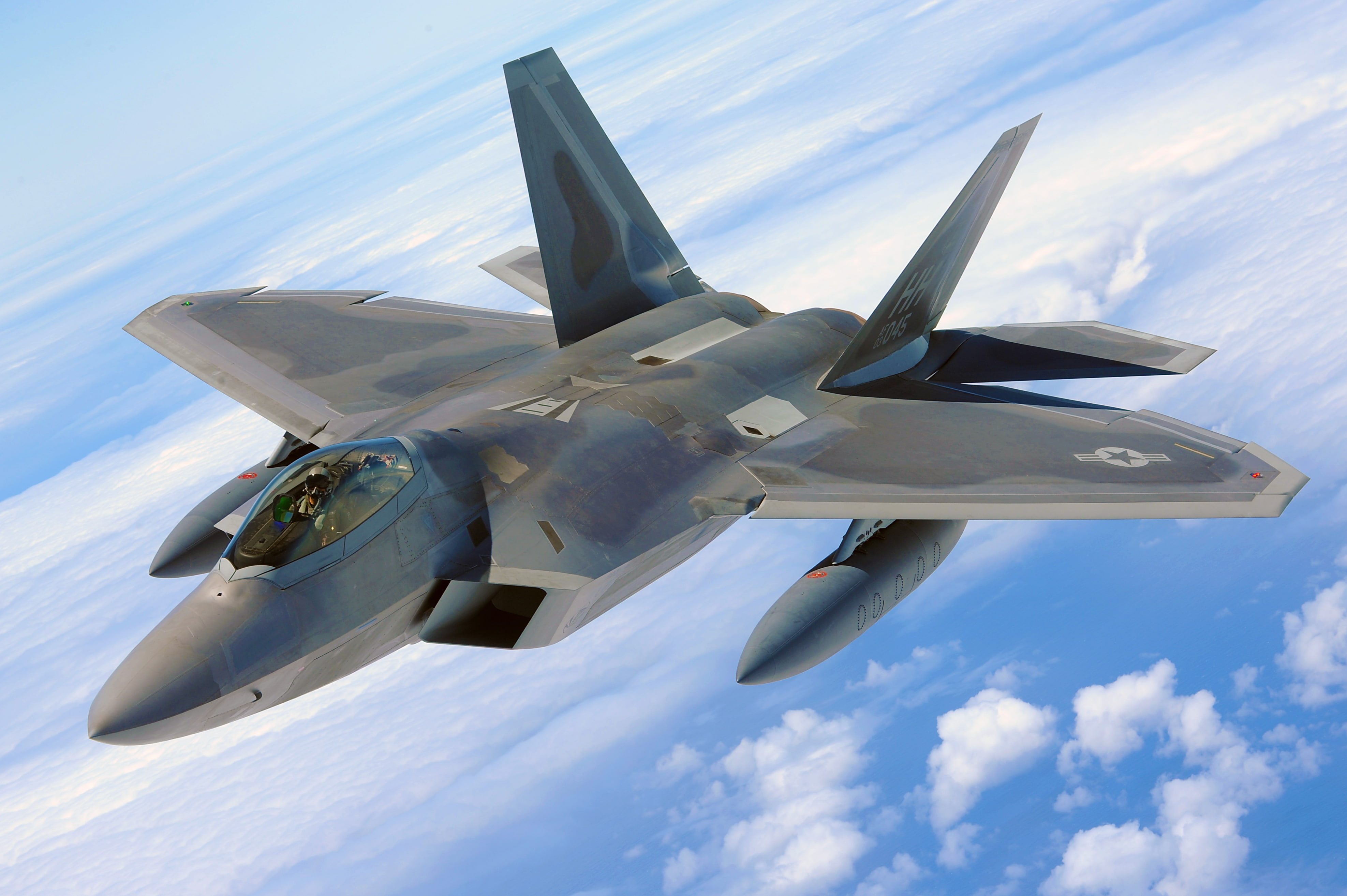 Stealth aircraft, Lockheed Martin F-22 Raptor, 4K, US Air Force, 4K, HD Wallpaper