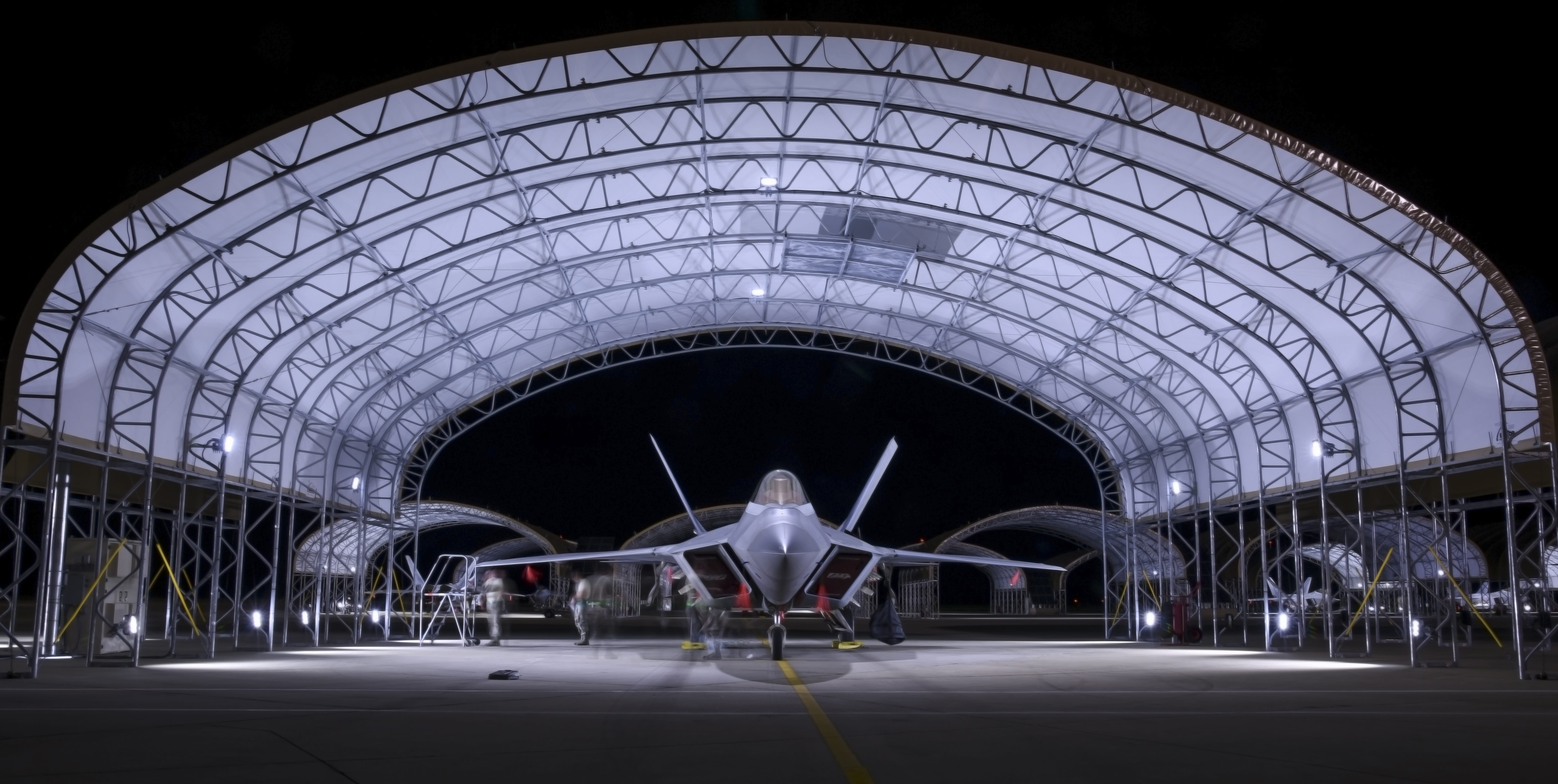 architecture, full length, travel destinations, Raptor, modern, 5K, outdoors, people, arch, no people, illuminated, airport, f-22, air vehicle, arts culture and entertainment, HD Wallpaper