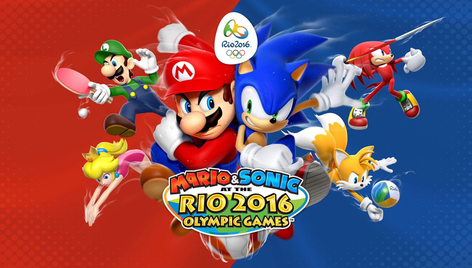 Knuckles, large group of objects, childhood, Luigi, mario and sonic at the rio  2016 olympic games, Super Mario, Sonic, santa claus, holiday, 1080P, positive emotion, HD Wallpaper