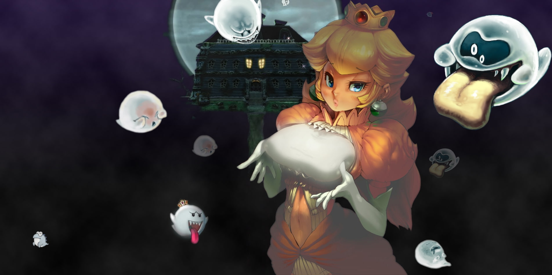 art, video, x, peach, 720P, mario, nintendo, Video Games, luigi, princess, games, hd, super, bros, HD Wallpaper