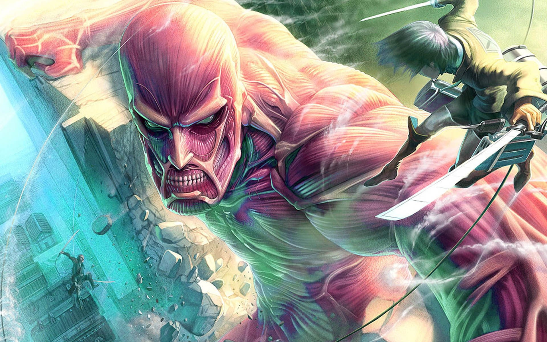 Anime, Colossal Titan, 1080P, Attack On Titan, Eren Yeager, HD Wallpaper