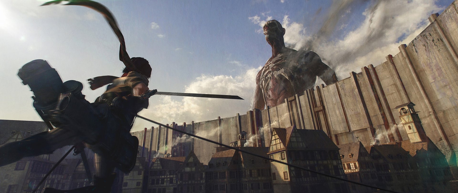 Attack On Titan, Anime, 1080P, Colossal Titan, Mikasa Ackerman, HD Wallpaper