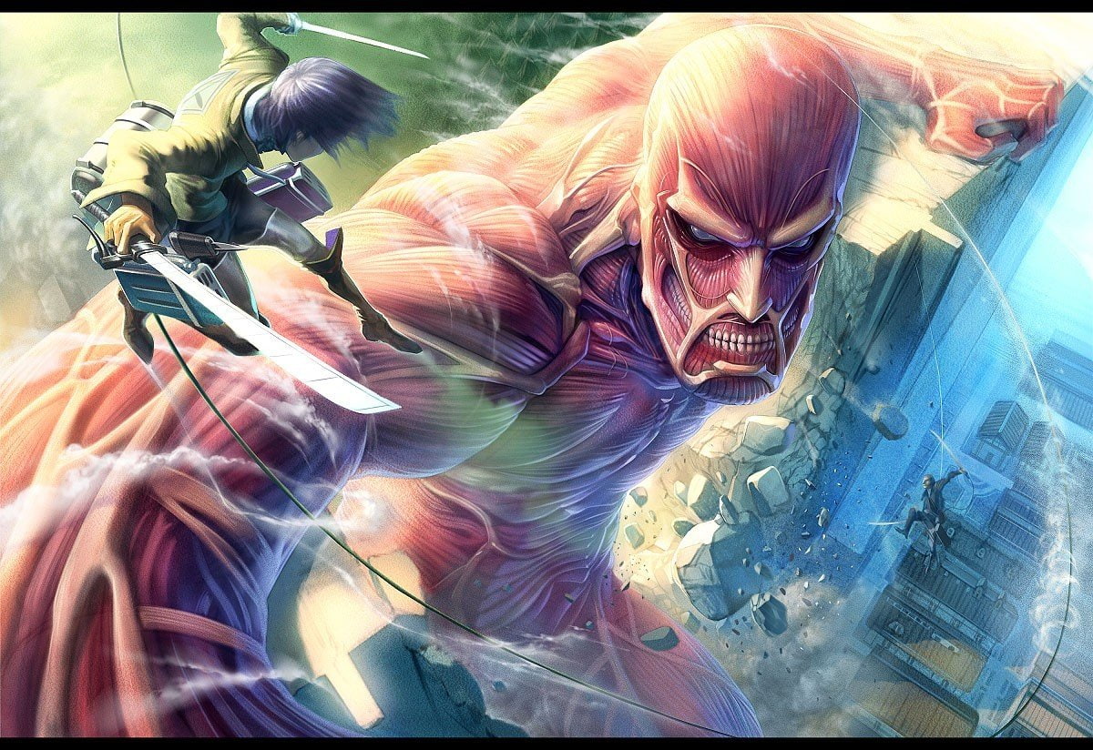Shingeki No Kyojin, Eren Jeager, 480P, Colossal Titan, HD Wallpaper