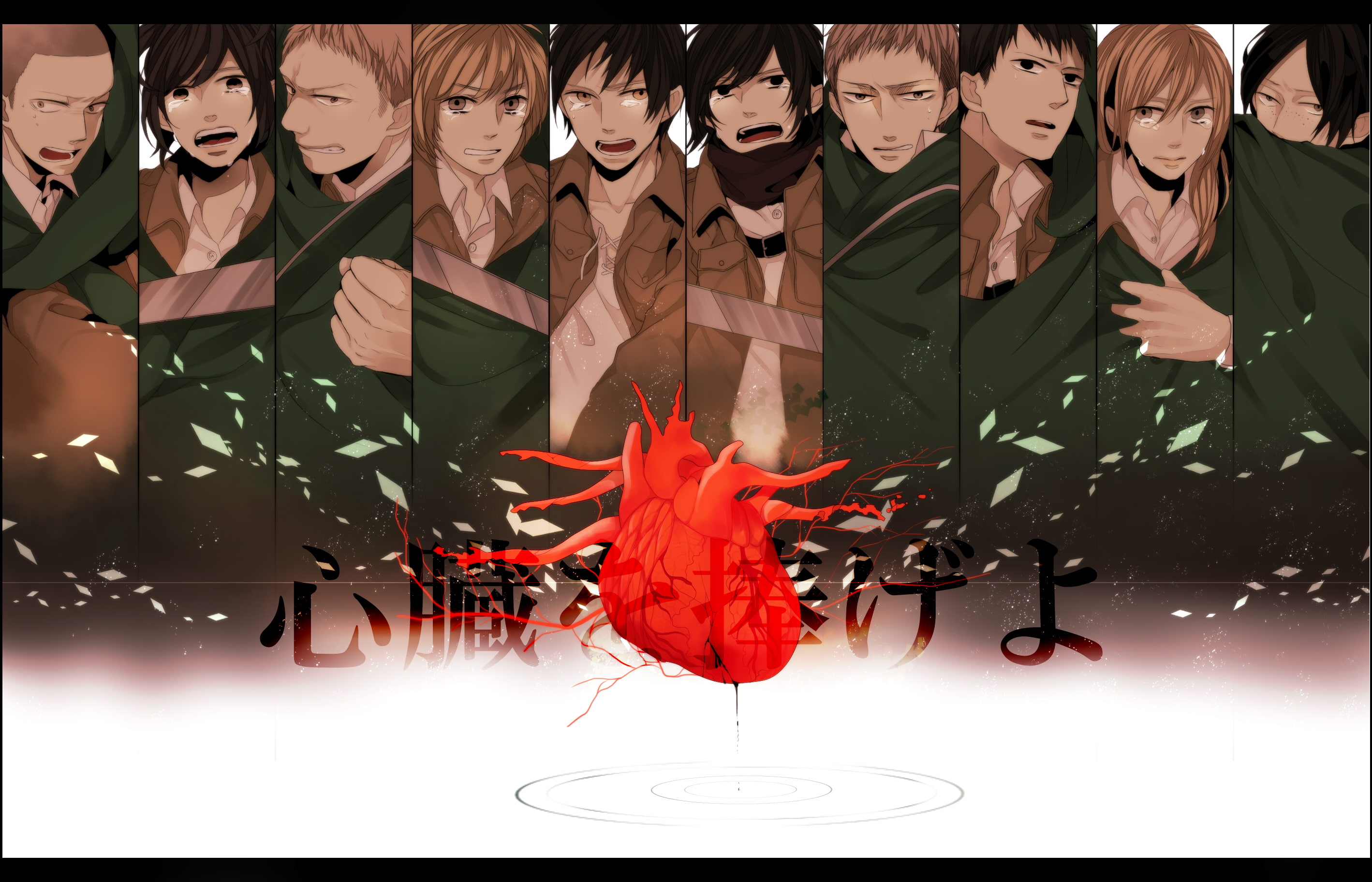 mikasa, jaeger, shio, 2K, tears, ackerman, armin, eren, shingeki, killiman, kyojin, arelet, HD Wallpaper