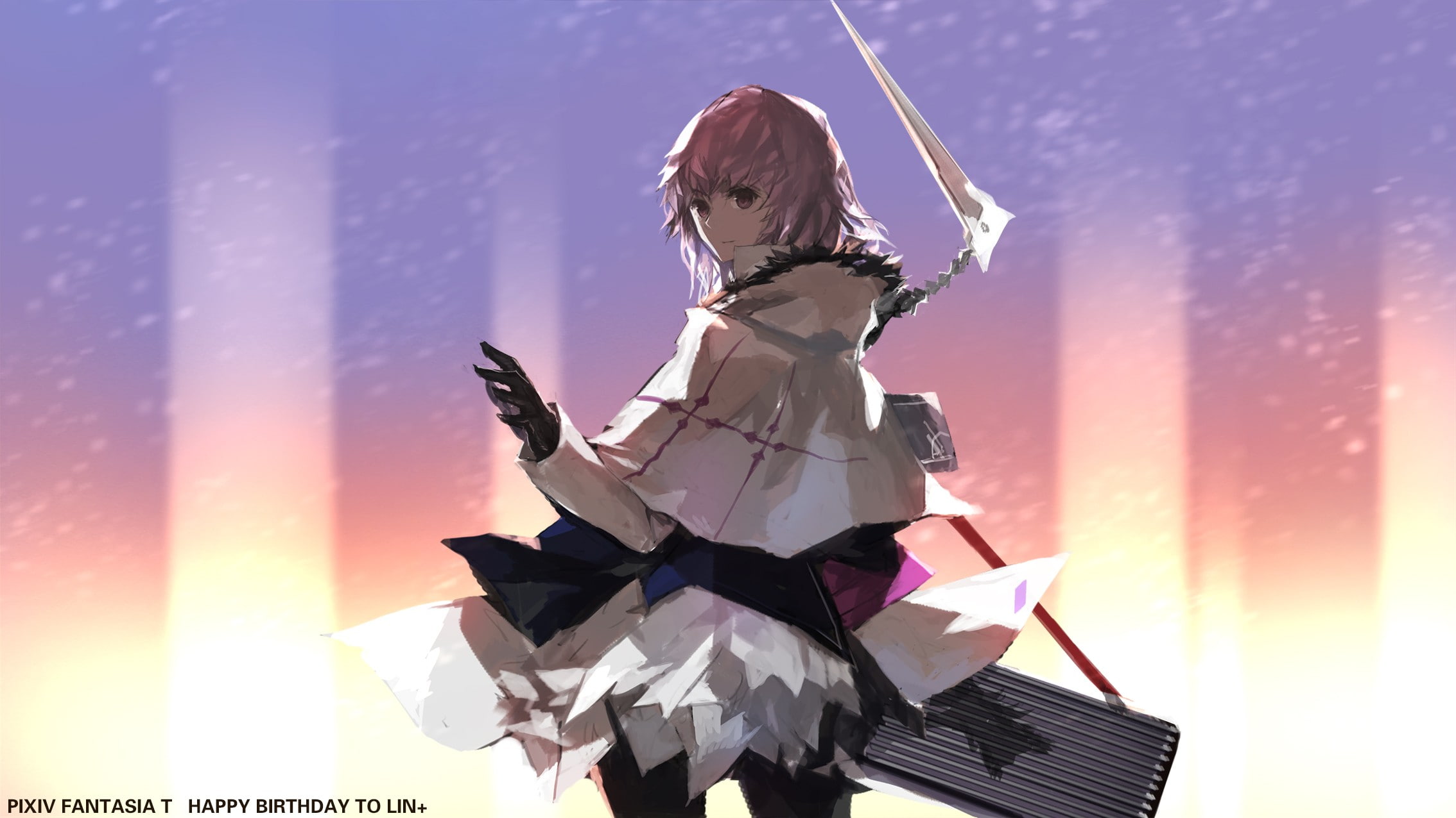 one person, leisure activity, outdoors, rear view, nature, representation, three quarter length, lifestyles, arms raised, human representation, Pixiv Fantasia T, HD Wallpaper