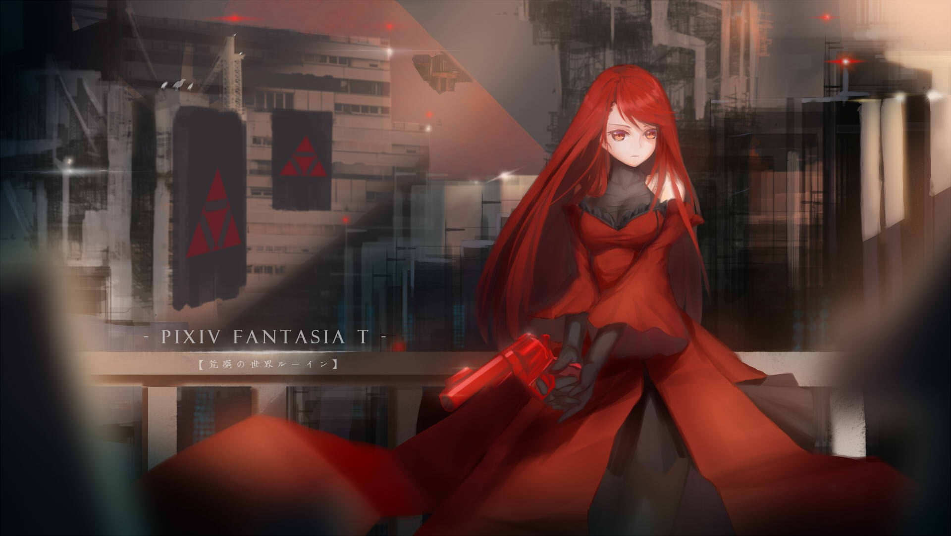 transportation, long hair, red eyes, public transportation, hood - clothing, standing, redhead, hood, illuminated, real people, 1080P, women, indoors, HD Wallpaper