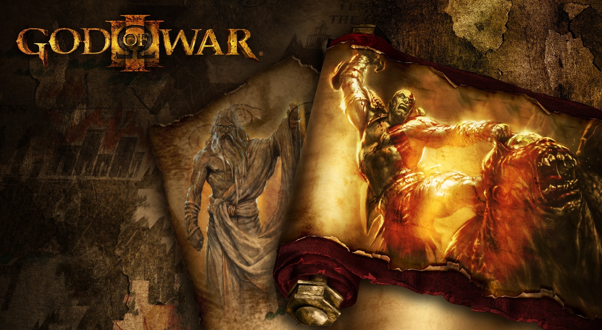 art and craft, indoors, western script, communication, history, god of war 3, close-up, non-western script, food and drink, no people, 1080P, HD Wallpaper