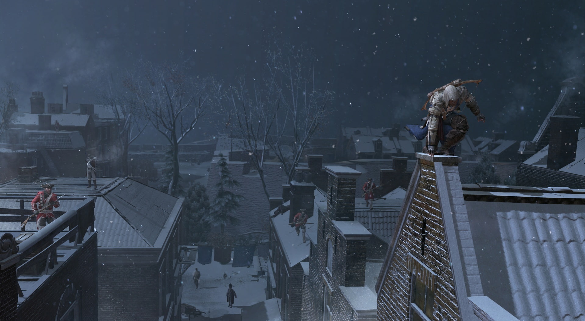 no people, building exterior, night, creed, outdoors, assassin, assassins creed 3, city, built structure, sky, office building exterior, god, nature, residential district, HD Wallpaper