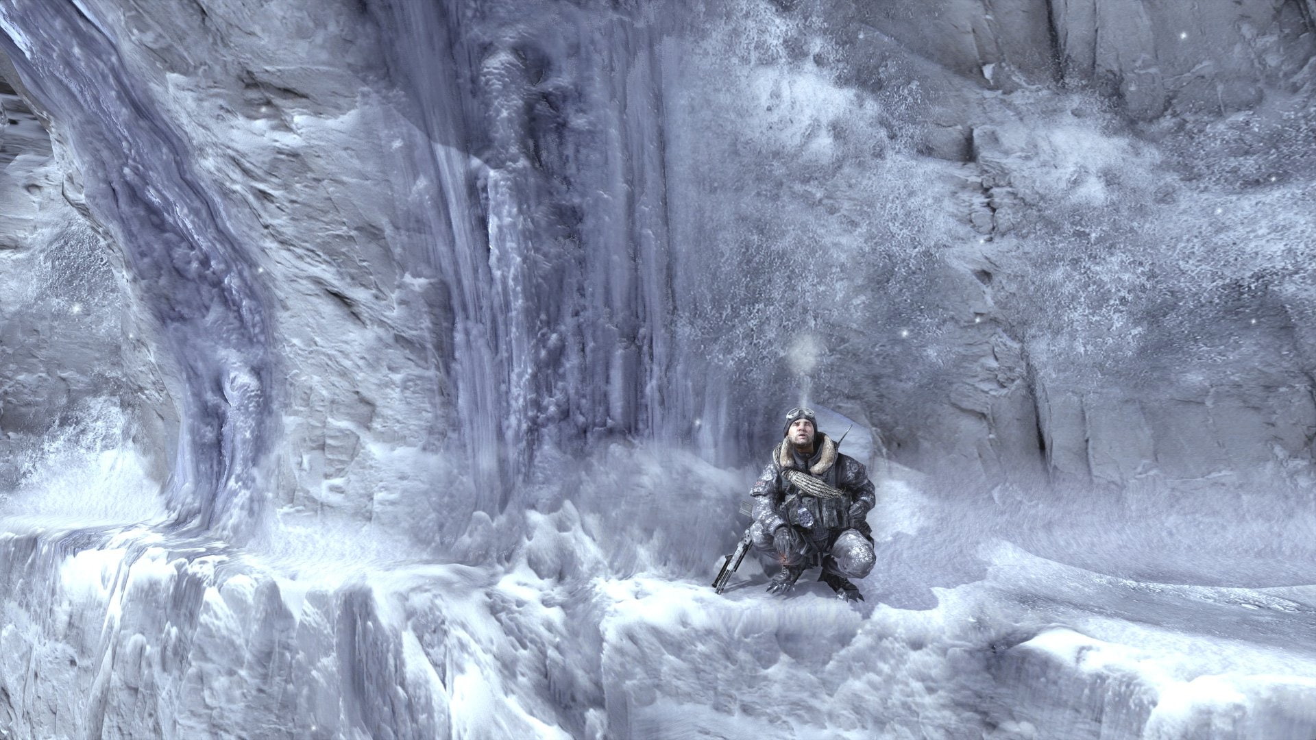 Call of Duty, nature, day, outdoors, front view, 1080P, Call of Duty: Modern Warfare 2, young adult, men, winter, beauty in nature, motion, extreme weather, HD Wallpaper