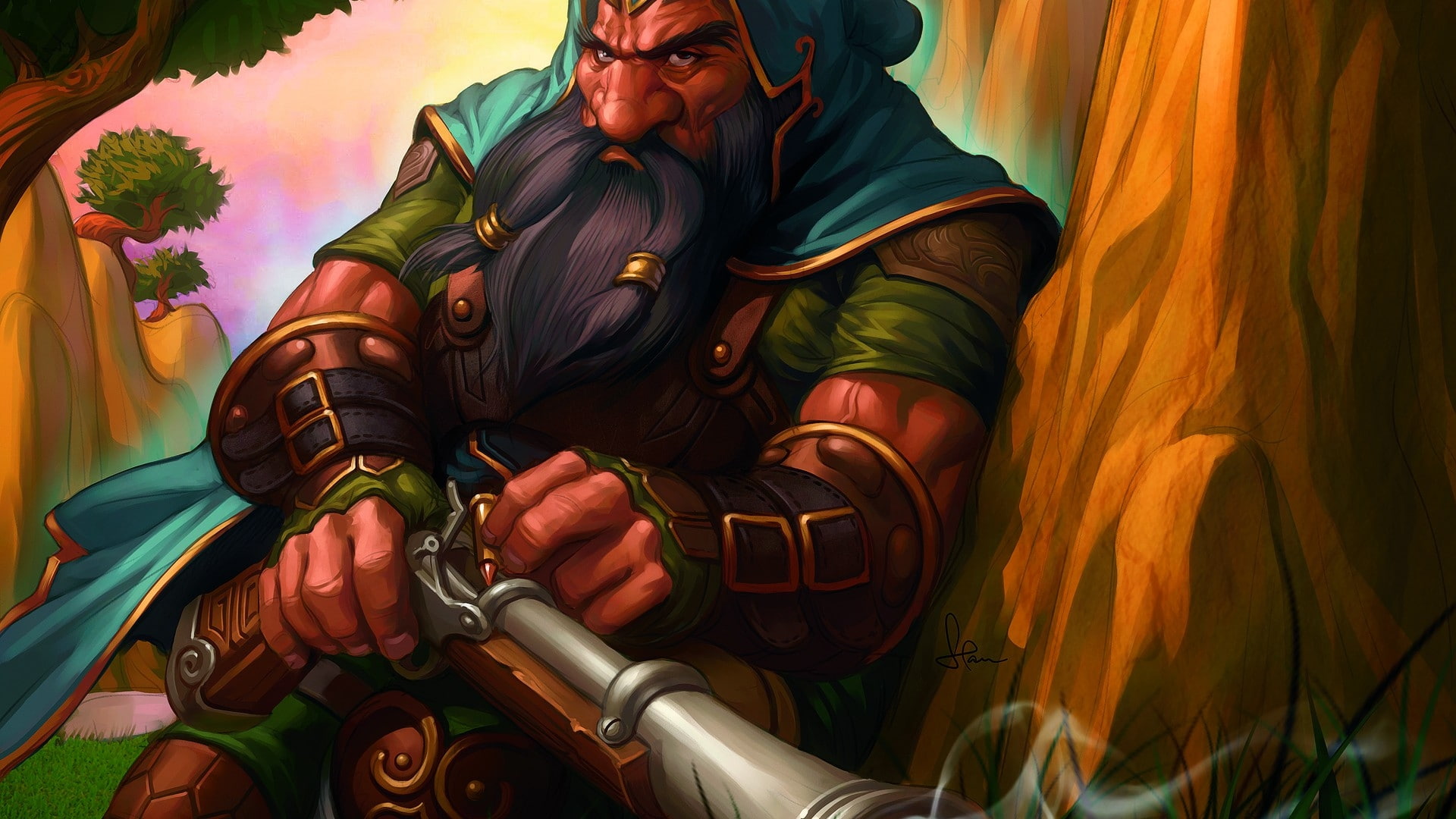 x, nagrand, art, crusade, 1080P, fantasy art, video, games, dwarfs, fantasy, burning, world, hd, warcraft, HD Wallpaper