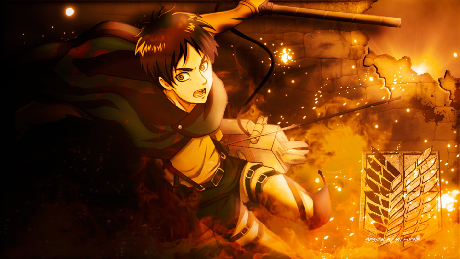 1080P, Eren Yeager, Anime, Attack On Titan, HD Wallpaper