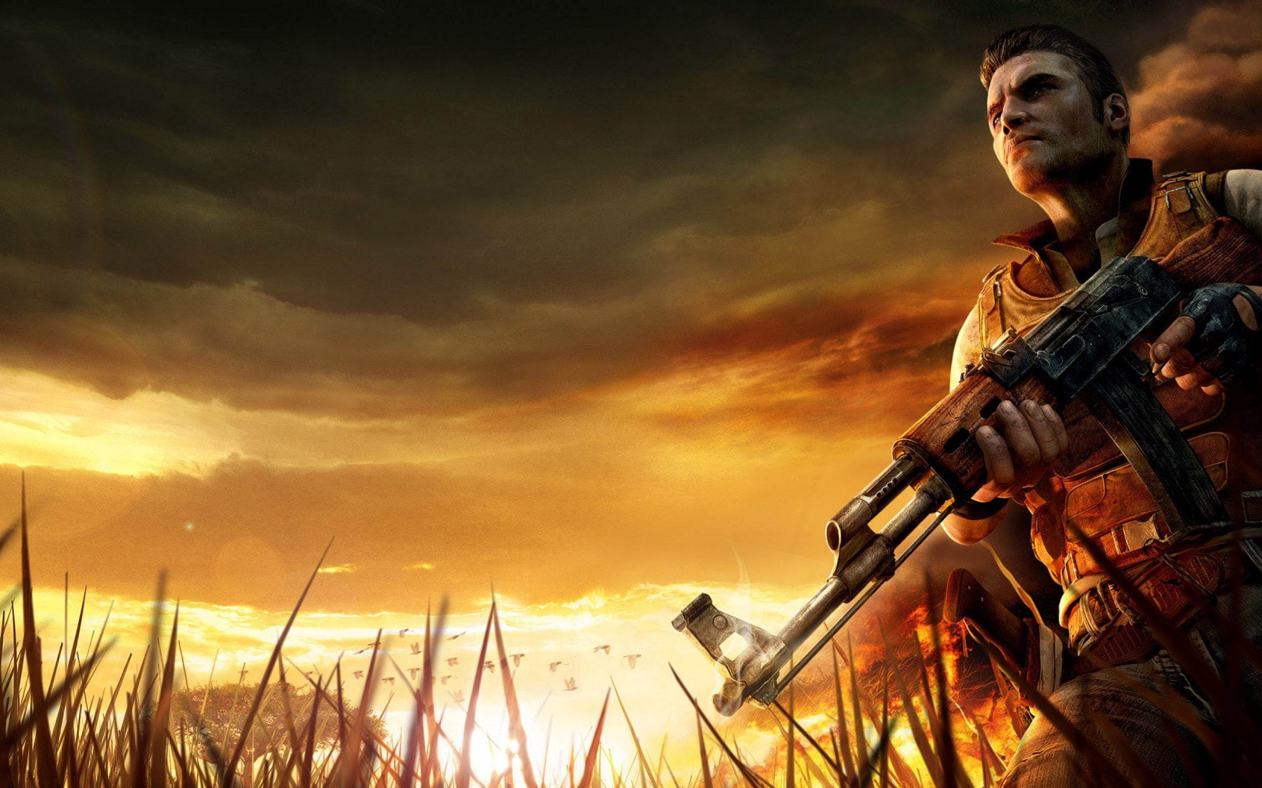 video, far, automatic, far cry 2, Africa, game, cry, 2K, kalashnikov, HD Wallpaper