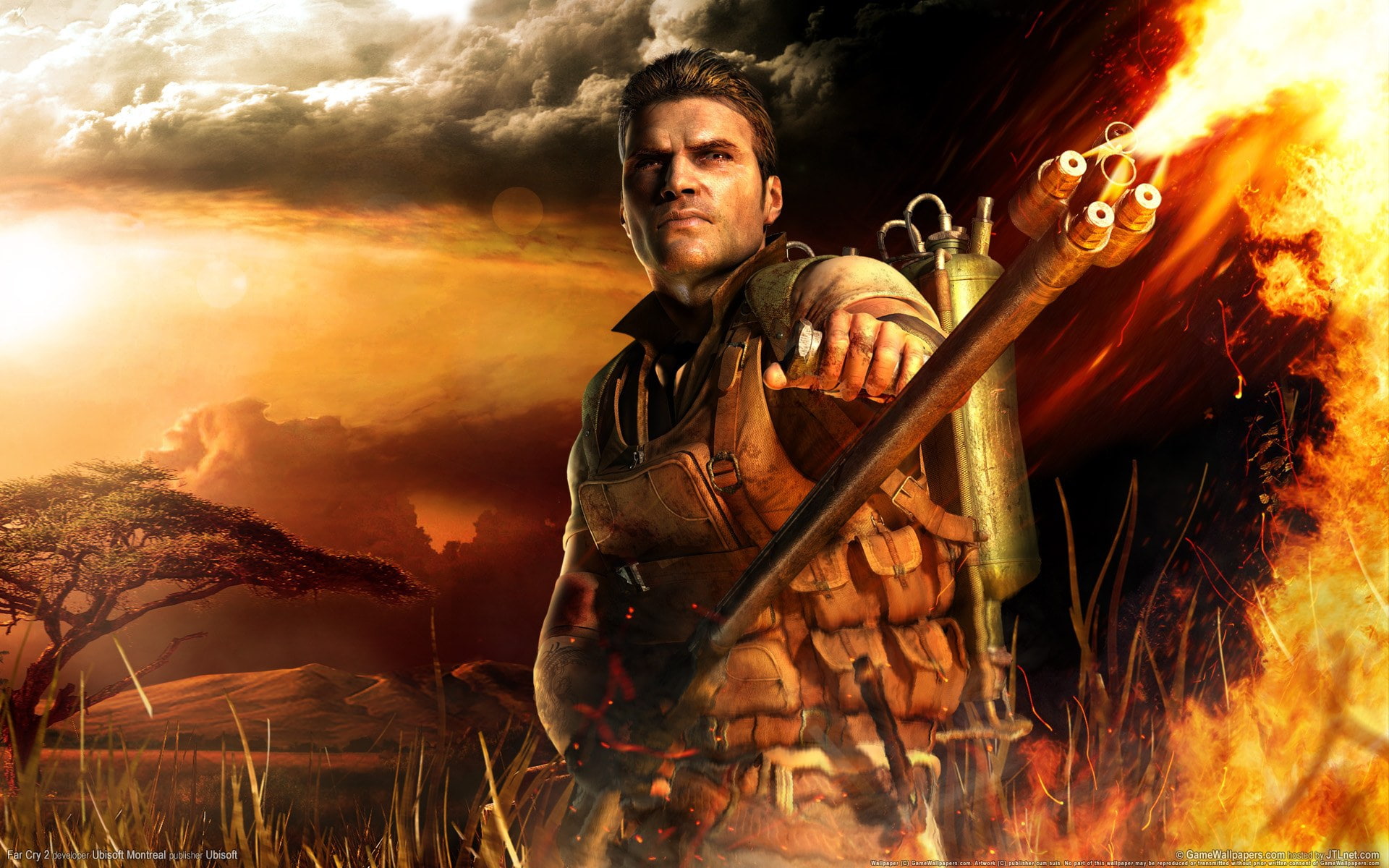 HD, Adventure, 1080P, games, xbox, Far Cry, Far Cry 2, art, Action, video, Fire, HD Wallpaper