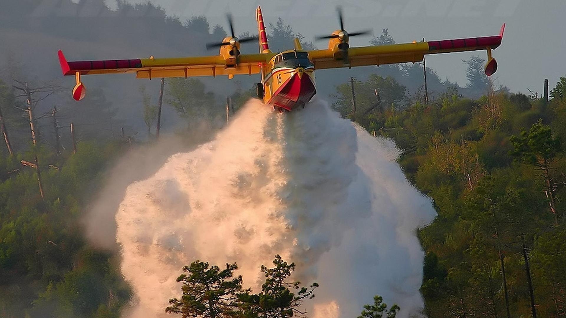 vehicle, tagme, aircraft, aerial, cl-215, firefighting, canadair, 1080P, HD Wallpaper