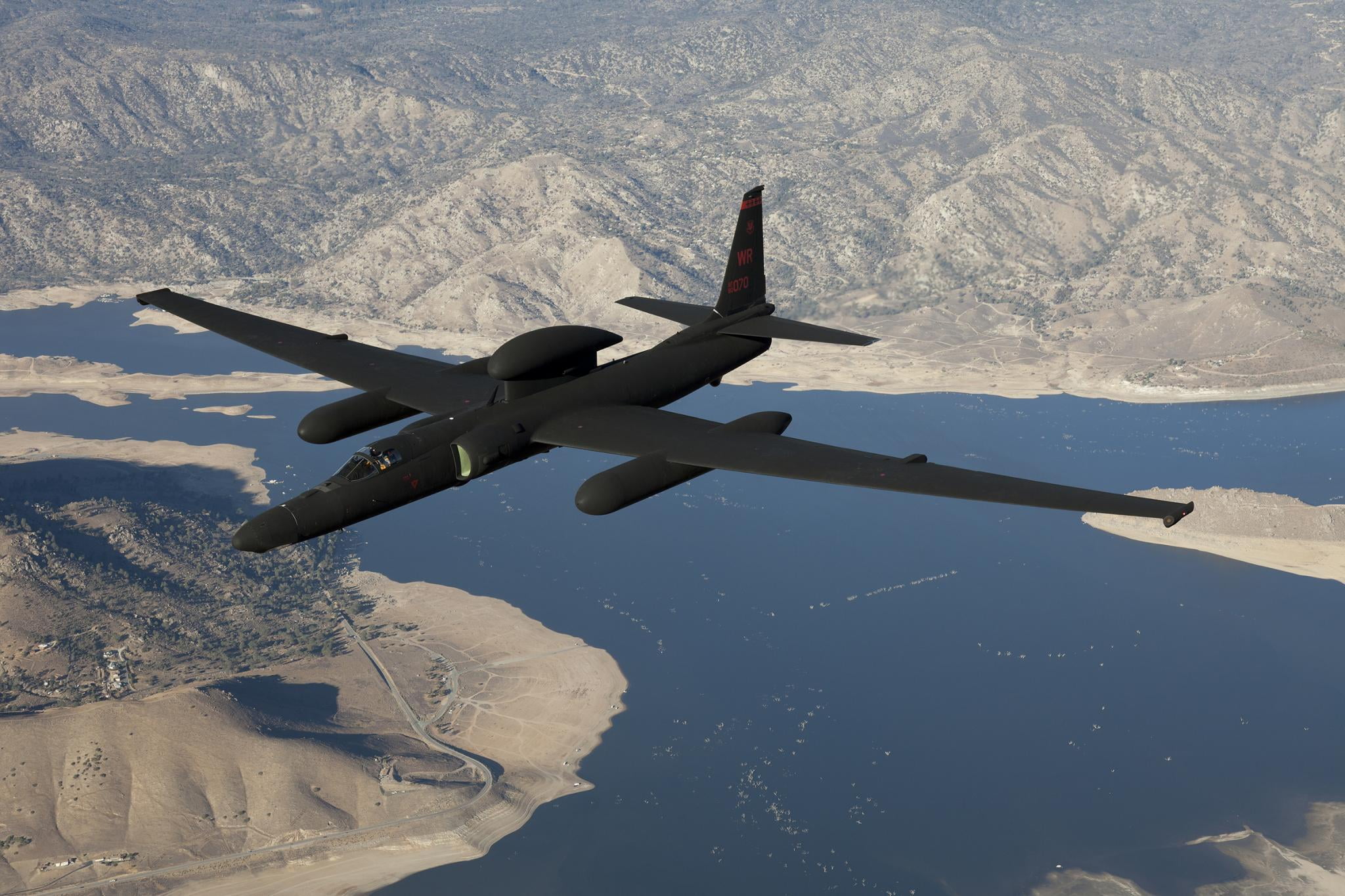 flight, Lockheed U-2, scenics - nature, sunlight, plane, 1080P, mountain, strategic, black, transportation, scout, motion, on the move, travel, aerospace industry, HD Wallpaper